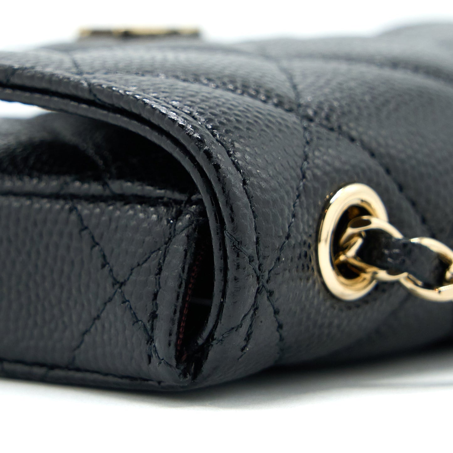 Chanel Flap Cardholder Belt Bag Caviar Black L