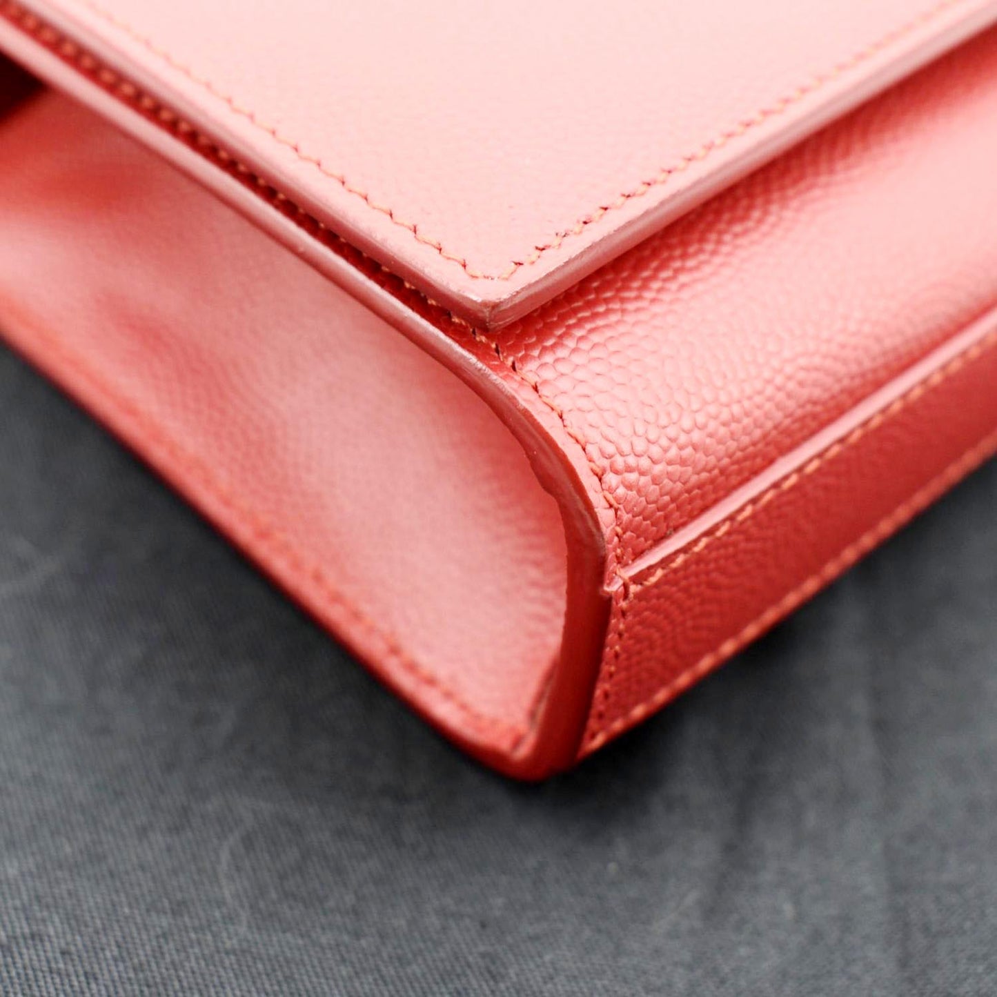 YVES SAINT LAURENT Kate Small Grain De Poudre Crossbody Bag Red