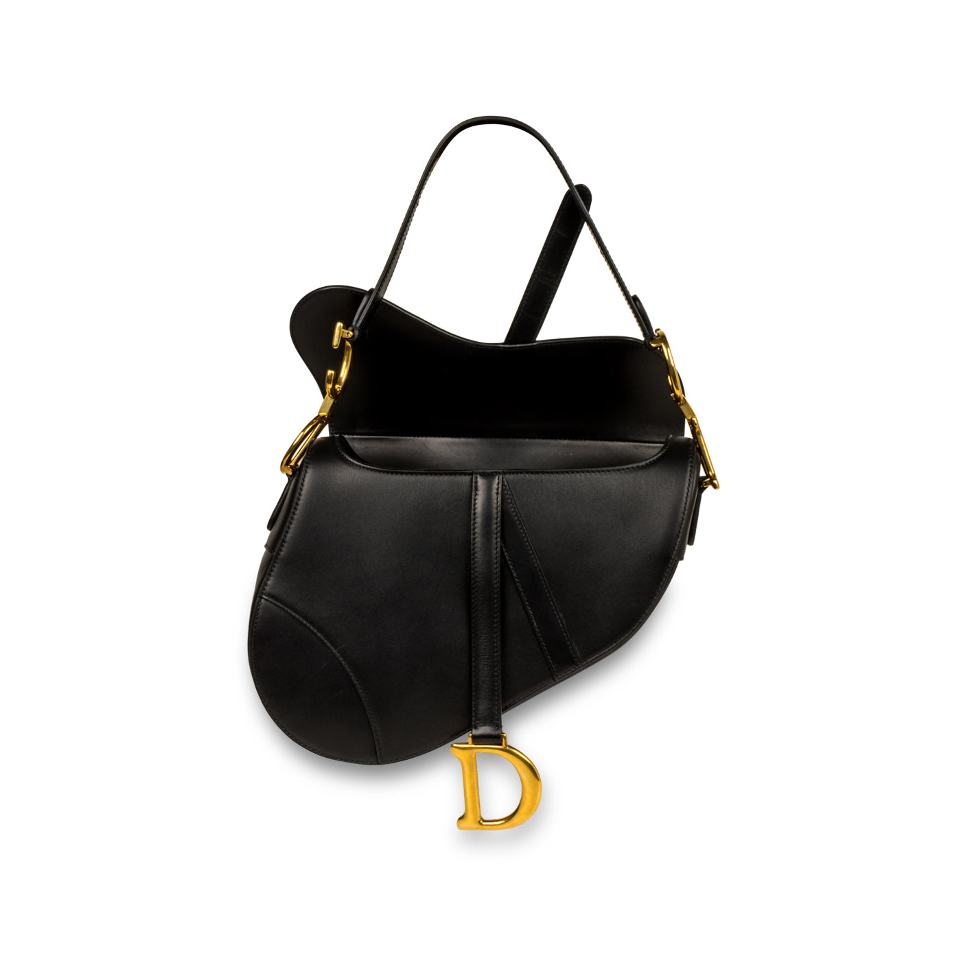 Christian Dior Saddle Bag - Black Leather