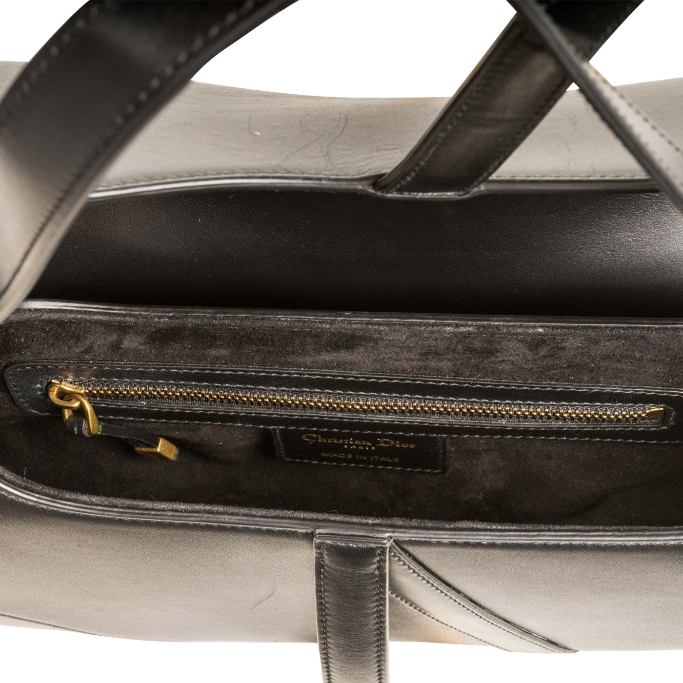 Christian Dior Saddle Bag - Black Leather