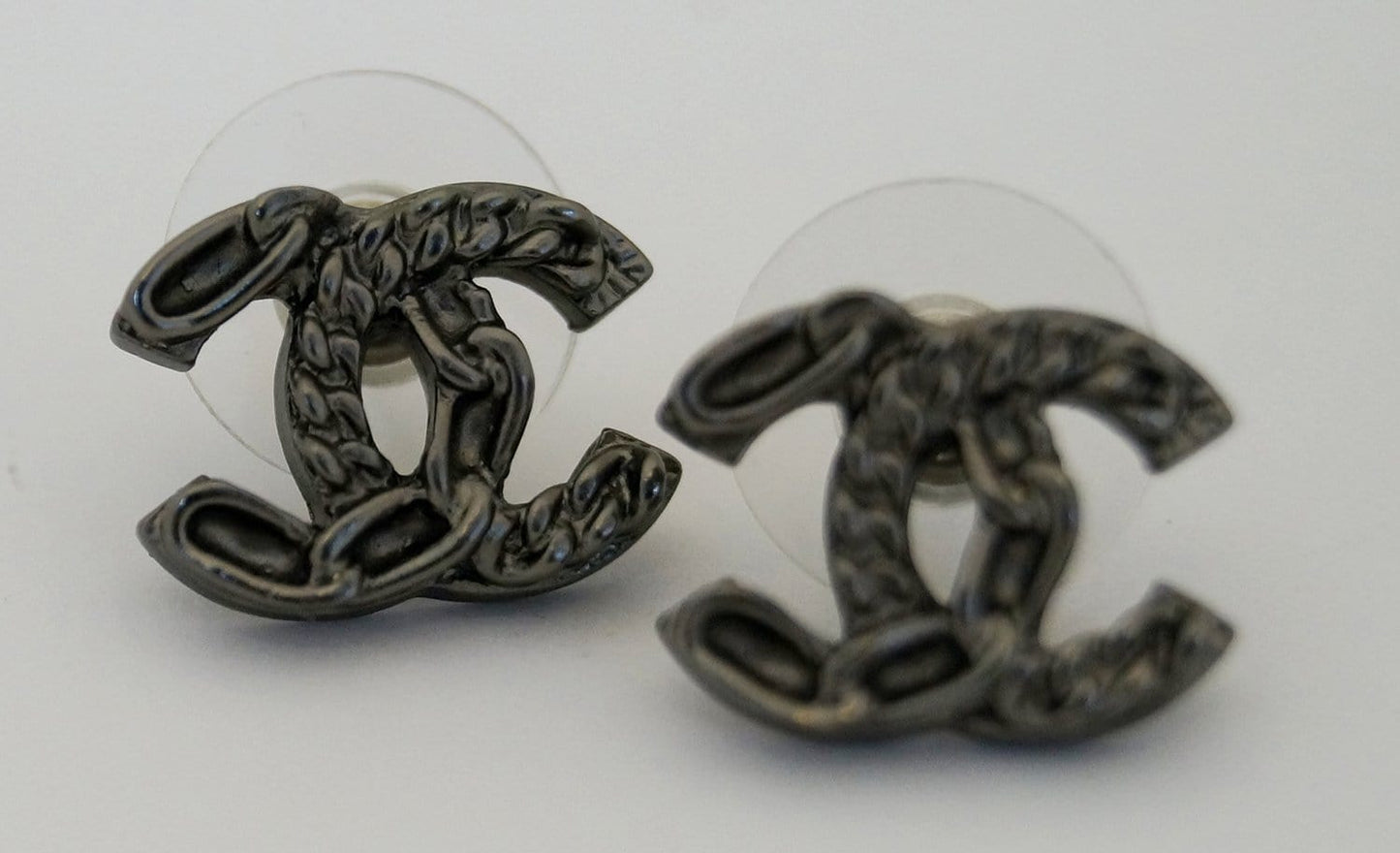 CHANEL Earrings CC Silver - Chanel Clip - Chanel CC Earrings