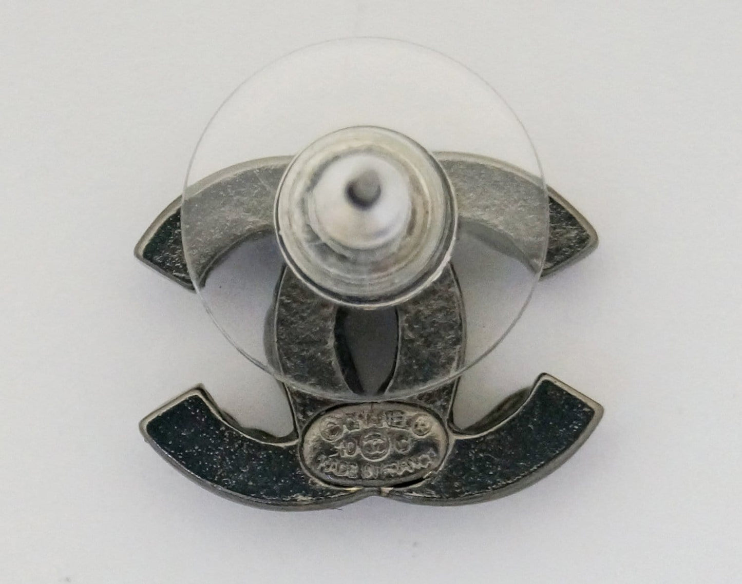 CHANEL Earrings CC Silver - Chanel Clip - Chanel CC Earrings