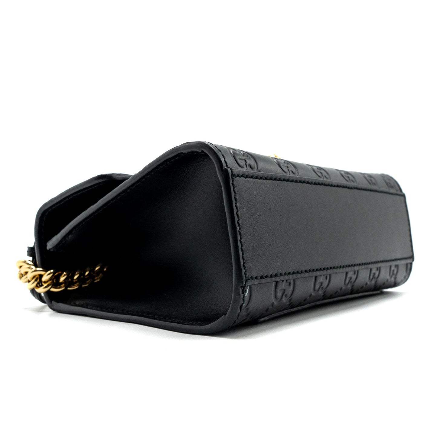 Gucci Small Padlock Chain Bag Calfskin Black