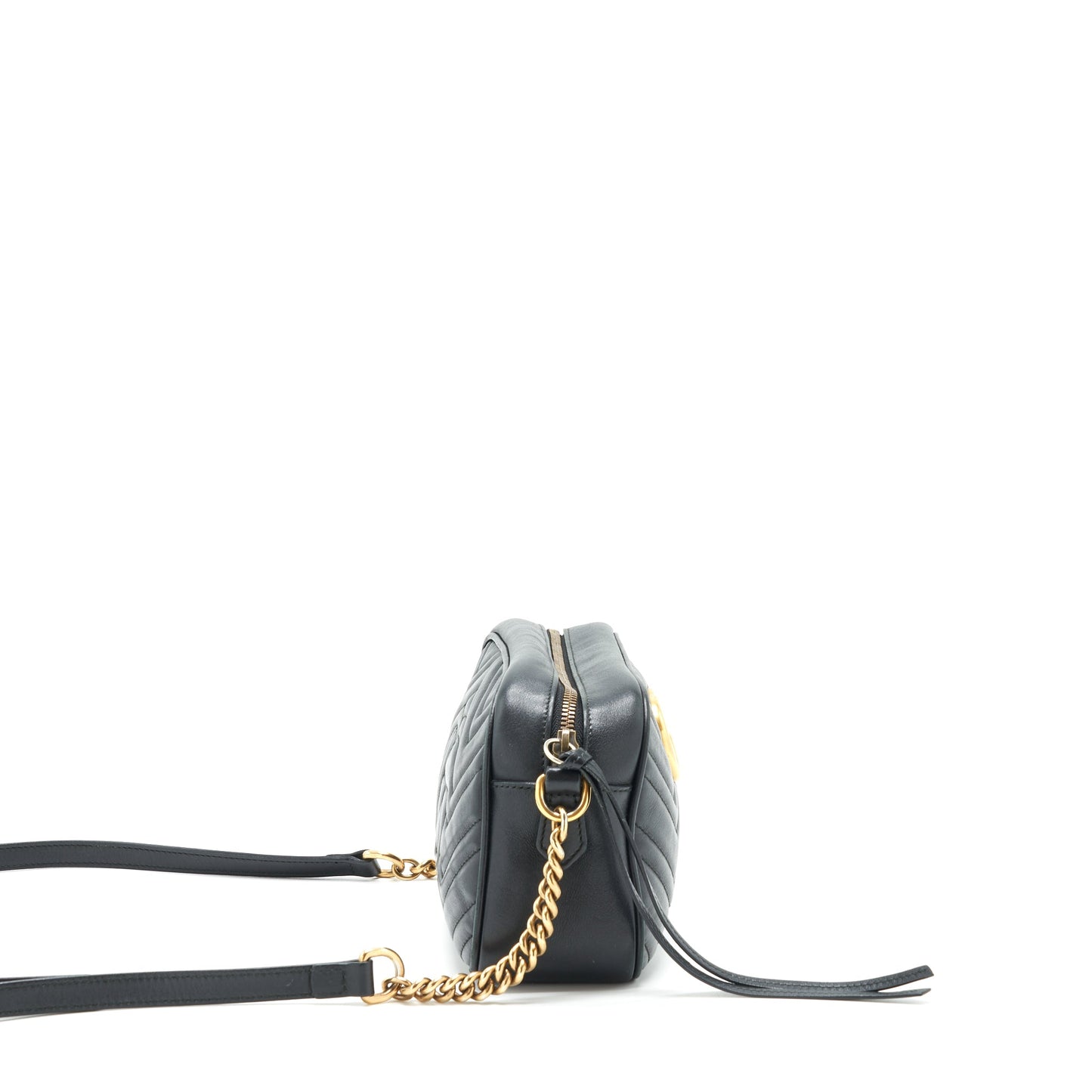 Gucci Marmont small matelasse shoulder bag black