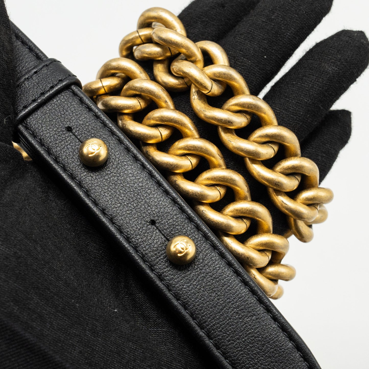Chanel Small Boy Bag Calfskin Black (microchip)
