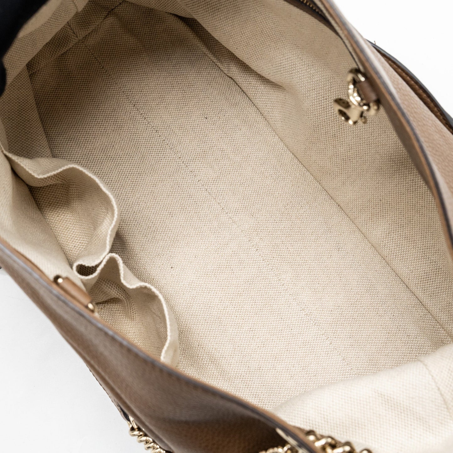 Gucci disco tote bag calfskin brown L