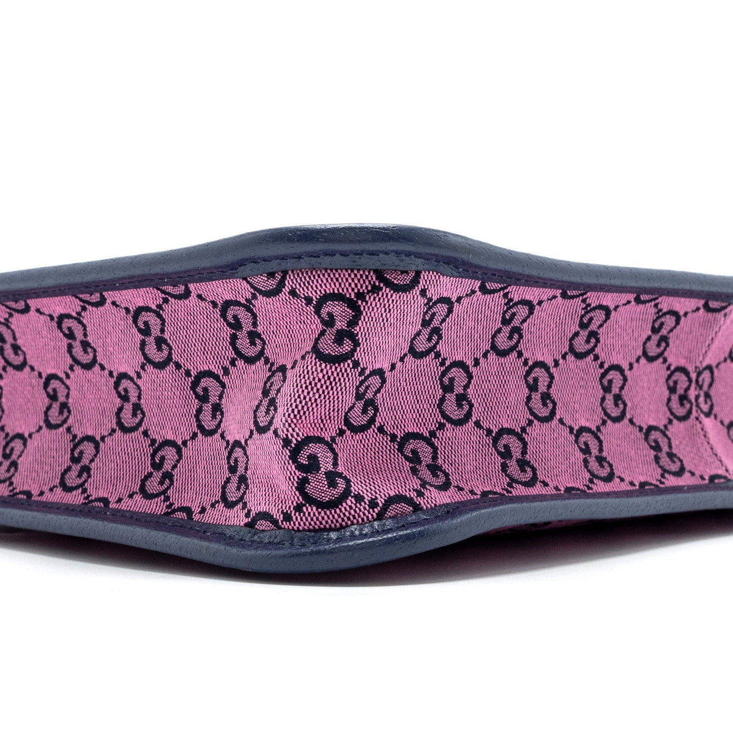 Gucci kids tote bag canvas / leather pink / dark blue