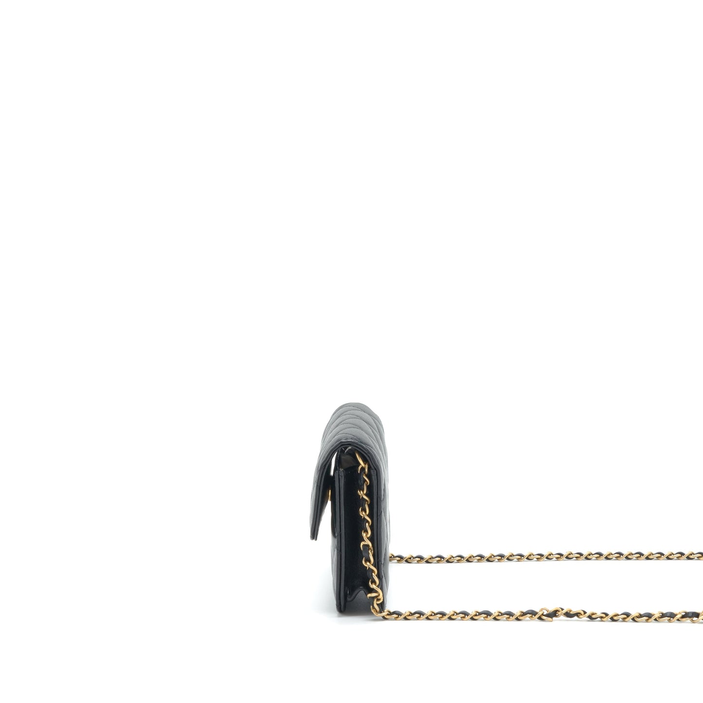 Chanel Pearl Crush Mini Flap Belt Bag Lambskin Black
