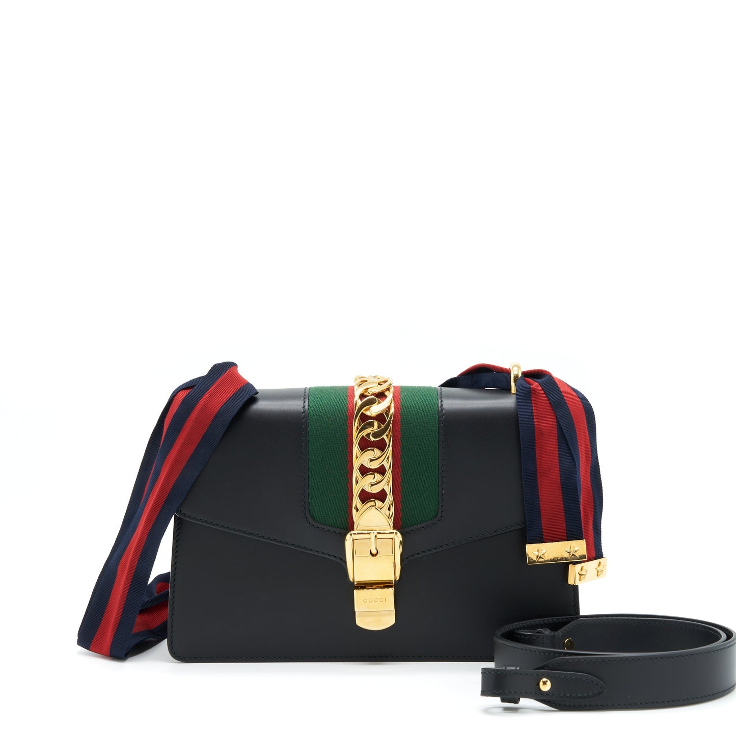Gucci Small Sylvie Shoulder Bag Black