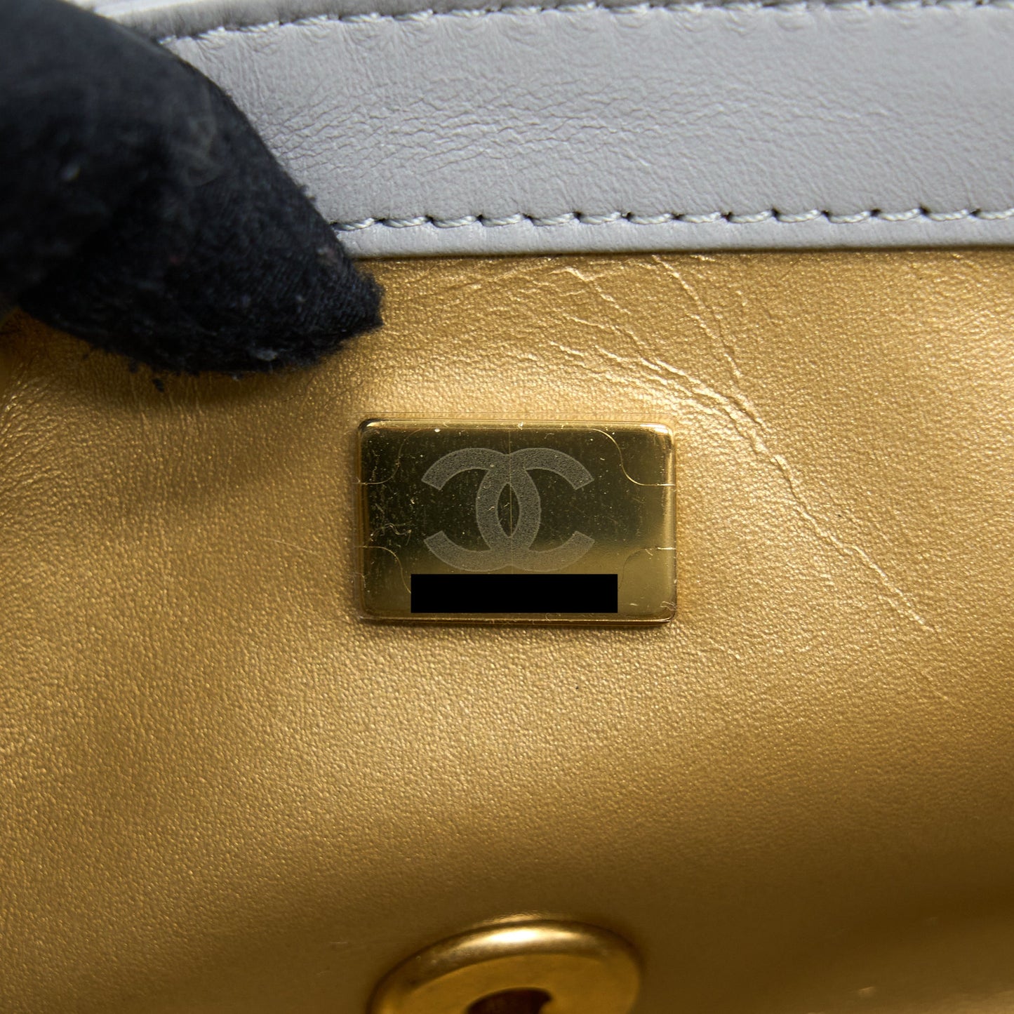 Chanel 21B Pearl Crush Mini Rectangular Flap Bag Lambskin Grey