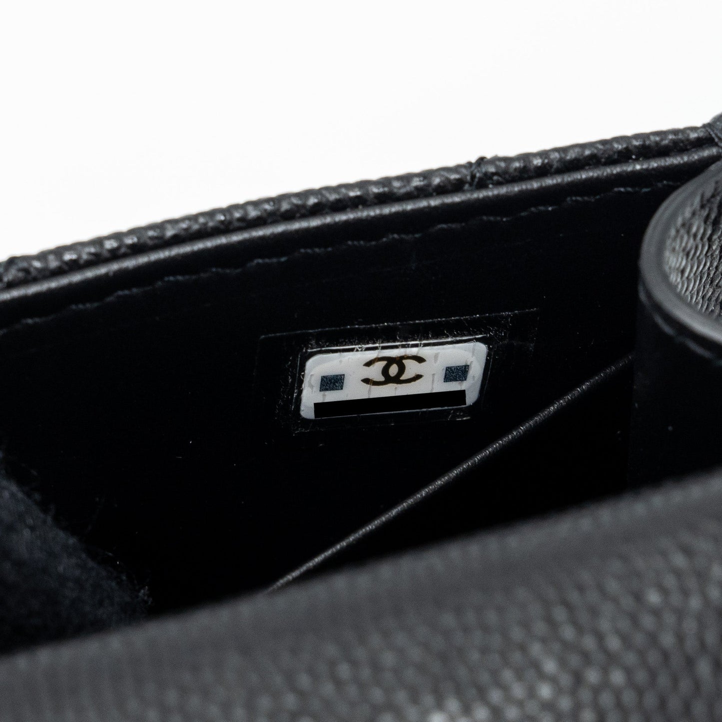 Chanel Mini Top Handle Flap Bag Caviar Black L (microchip)