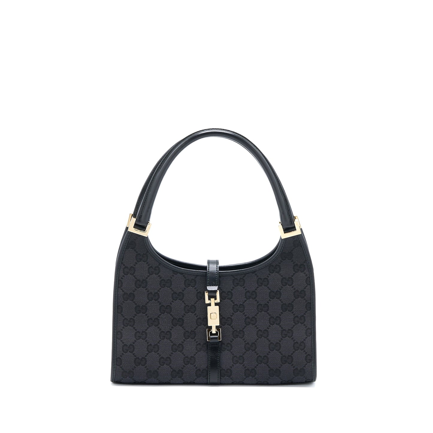 Gucci Vintage Jackie Bag GG Printed Canvas Black