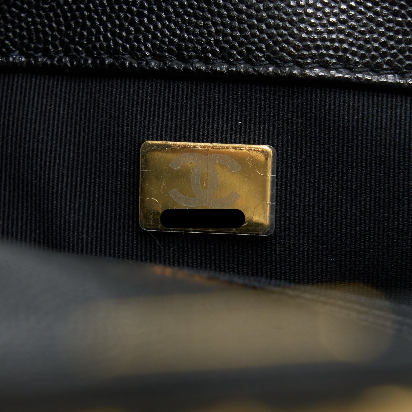 Chanel 23C Mini Flap Bag with CC Logo Chain Grained Calfskin Black (Microchip)
