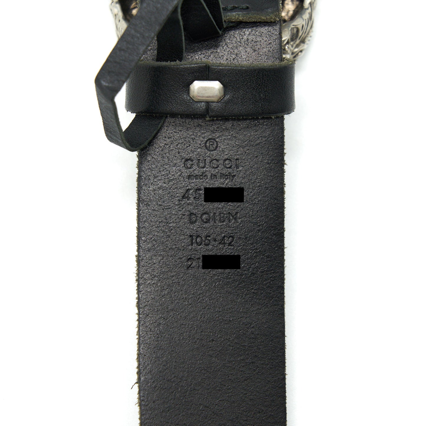 GUCCI 105cm Men’s Dionysus Leather Belt In Black