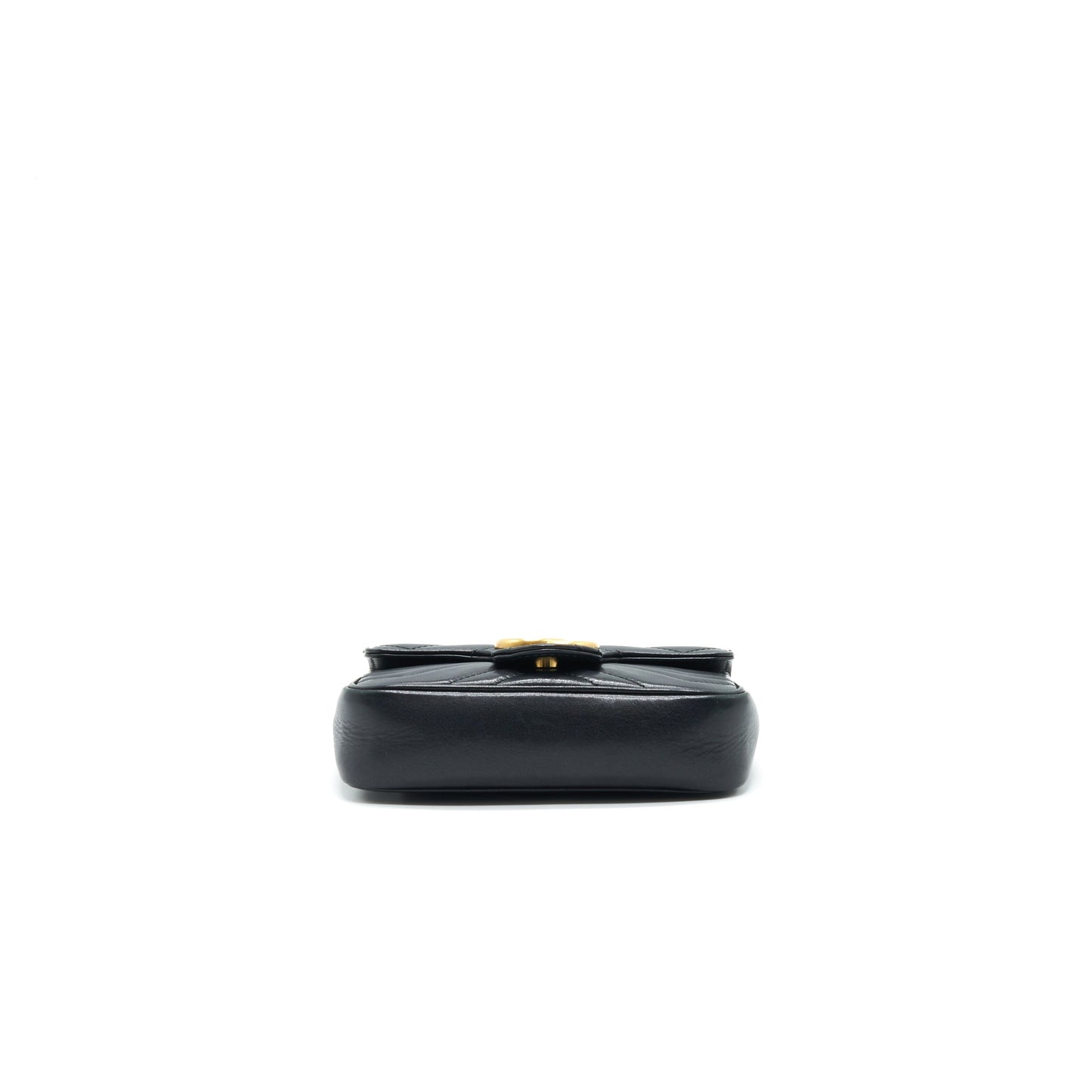 GUCCI GG MARMONT SUPER MINI LEATHER BAG BLACK