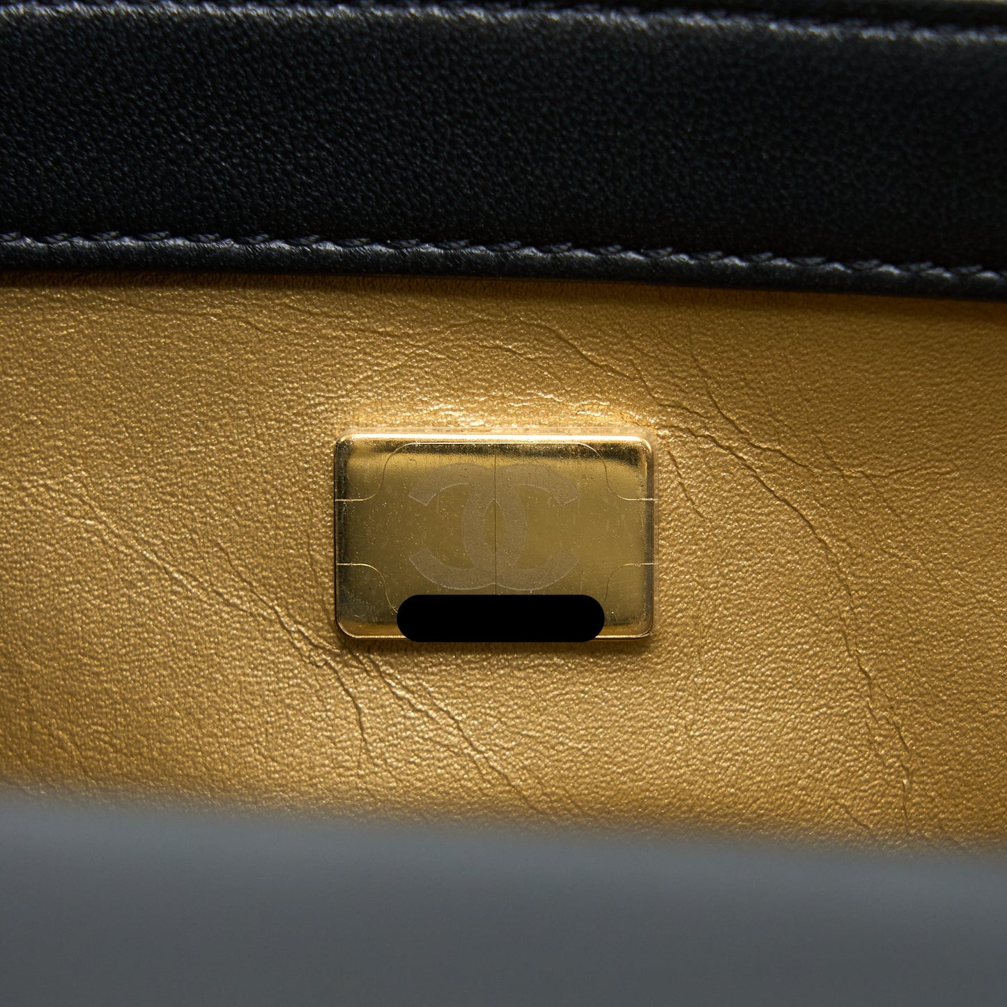 Chanel Pearl Crush Mini Square Flap Bag Lambskin Black Brushed (Microchip)