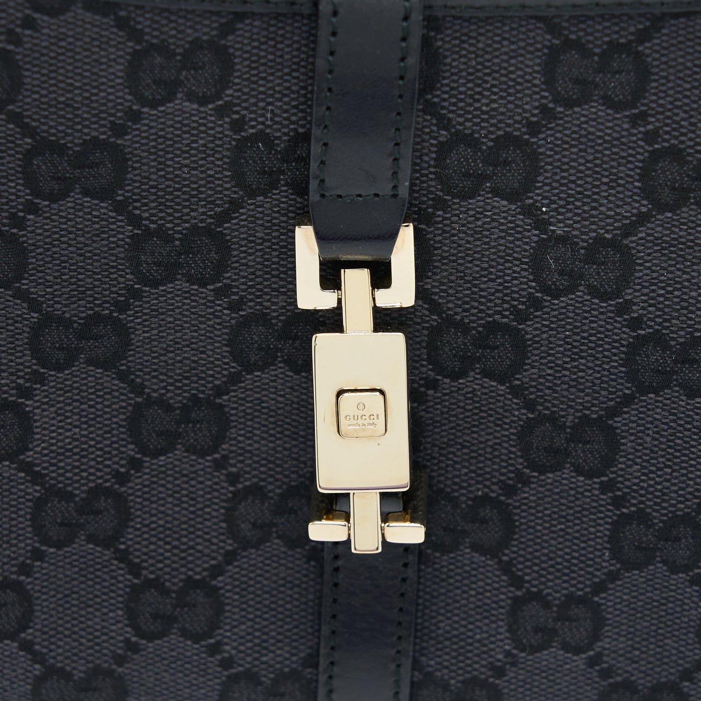 Gucci Vintage Jackie Bag GG Printed Canvas Black
