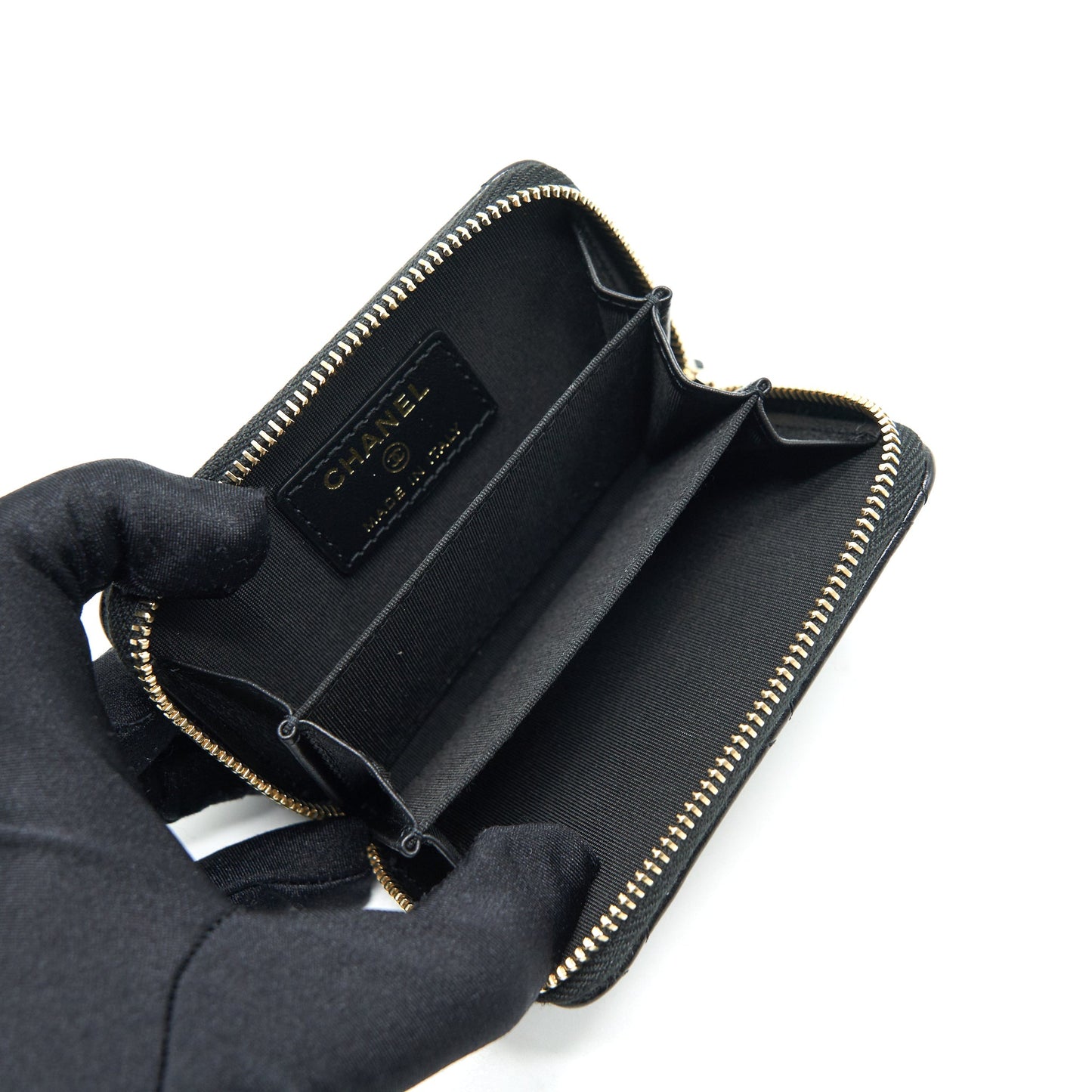Chanel Zipped Coin Purse Bracelets in Shiny Lambskin