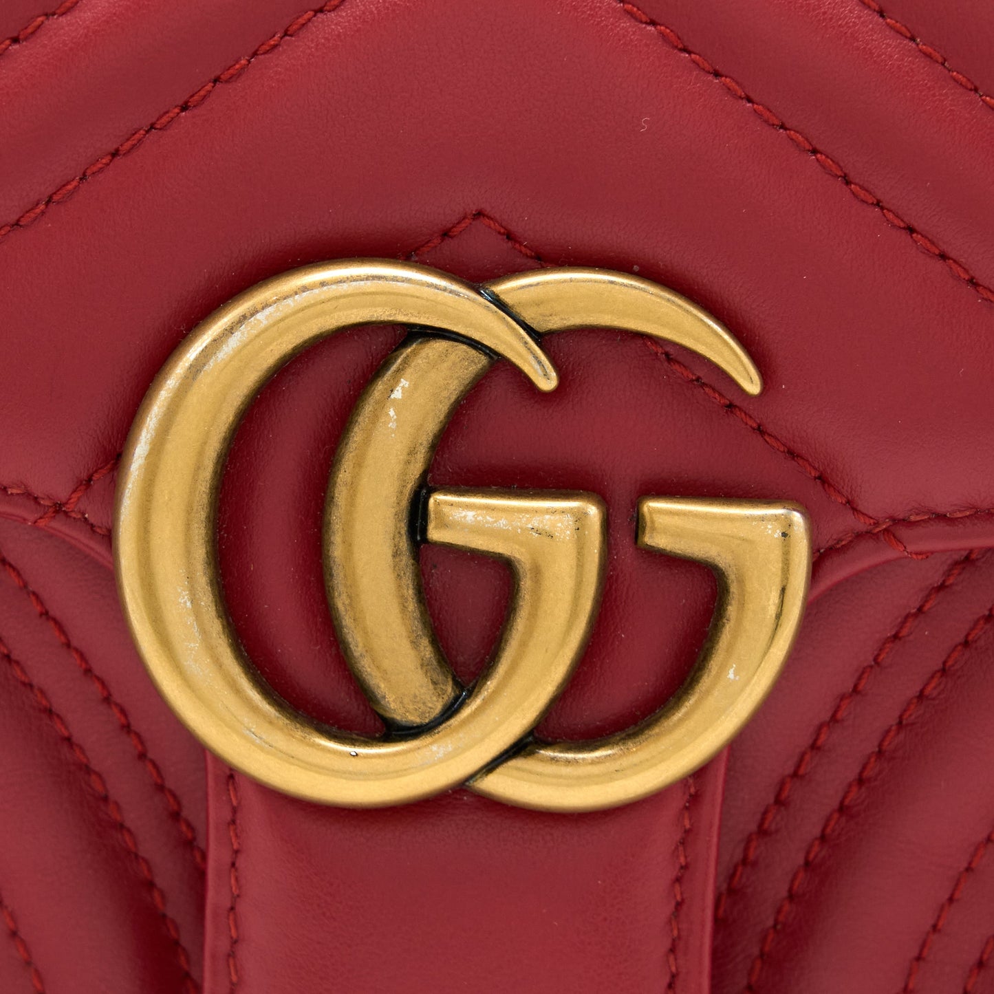 Gucci Mini Marmont Calfskin Red