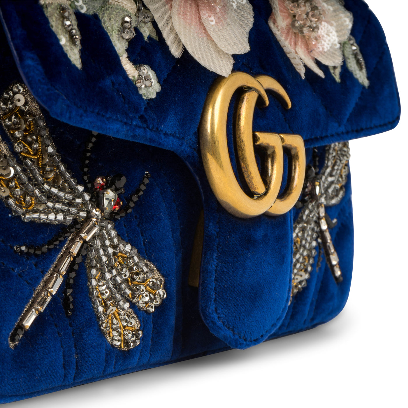 Gucci GG Marmont Velvet Sequin Mini Handbag