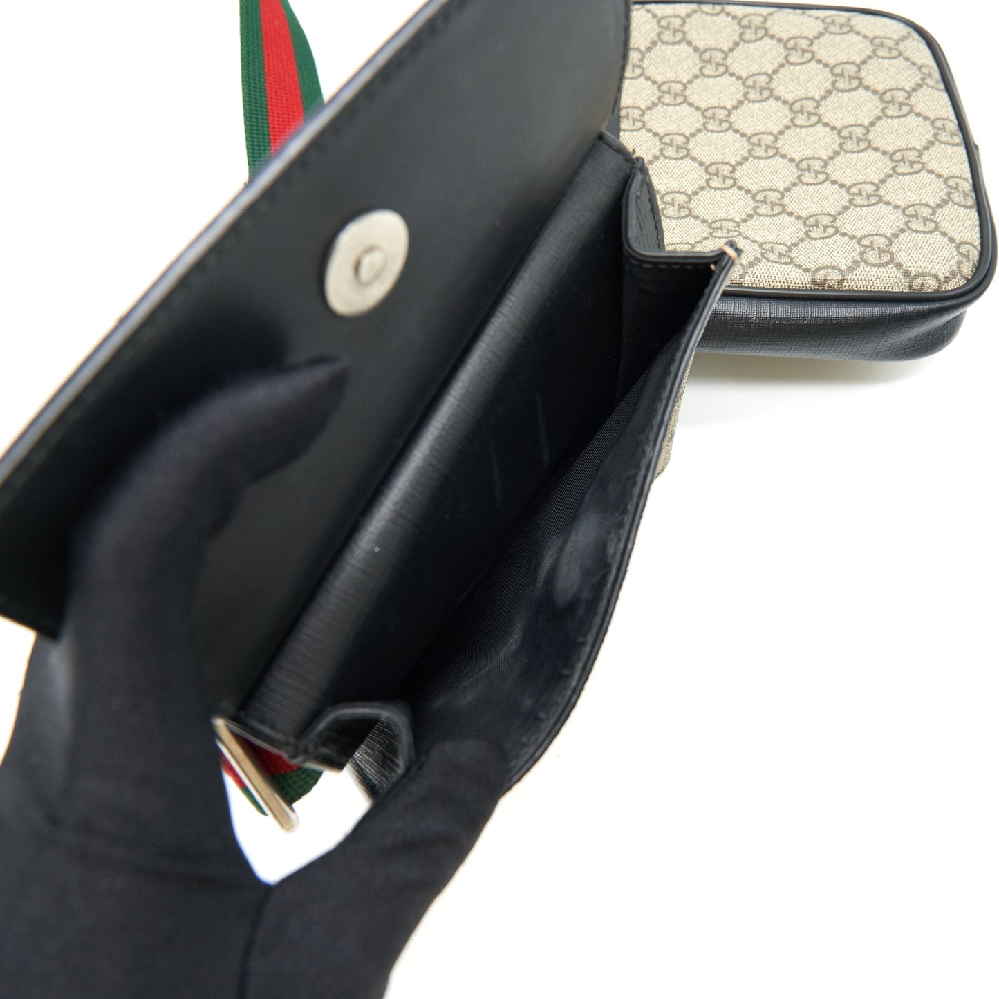 Gucci GG Supreme Web Waist Strap Belt Bag