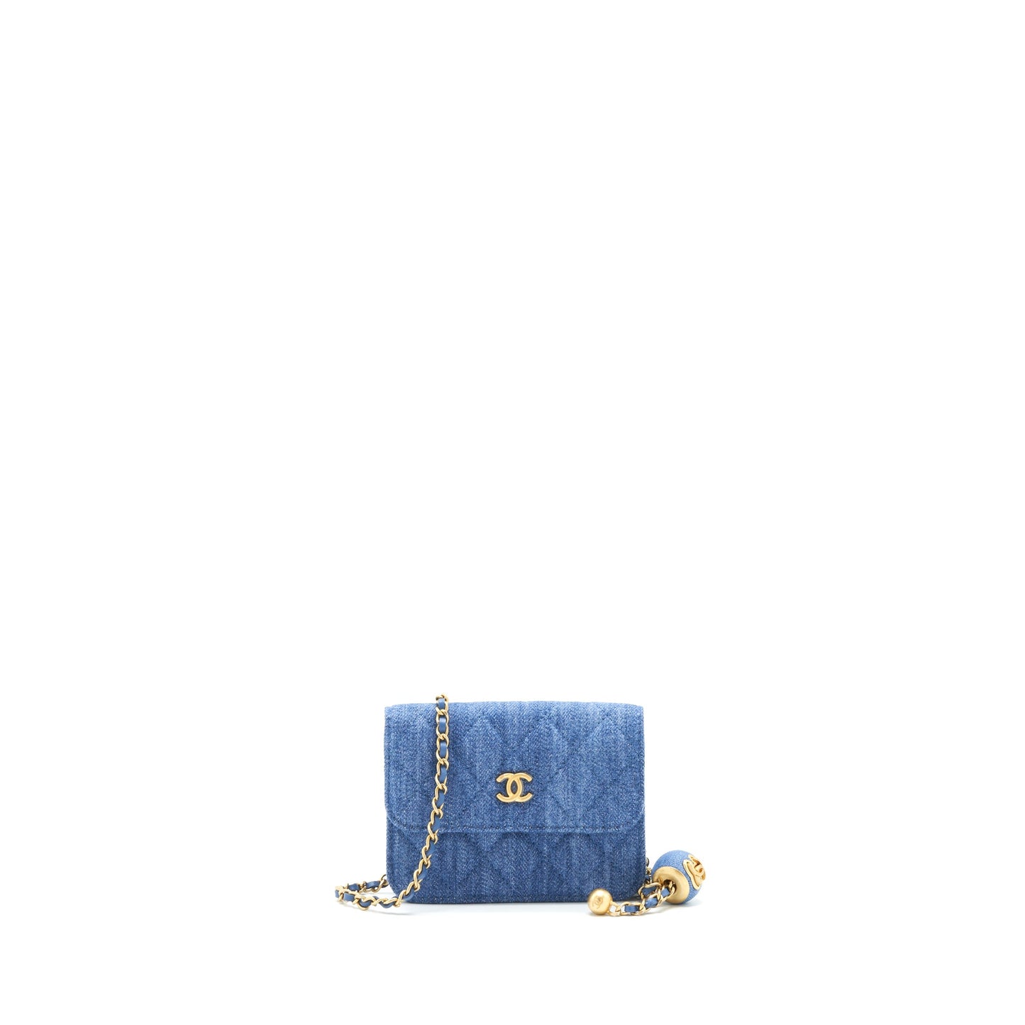 Chanel Pearl Crush Denim mini flap Belt bag