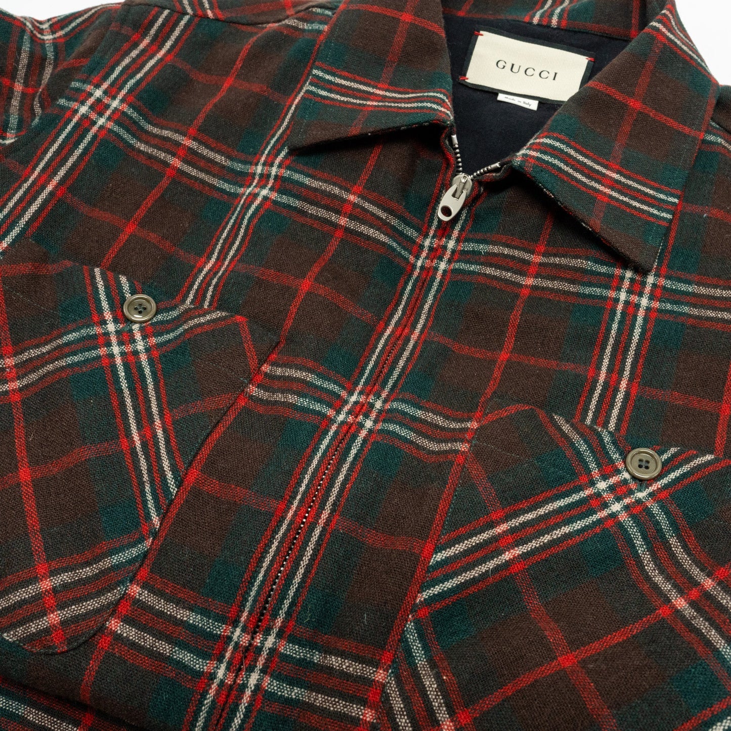 GUCCI Size 46 Men�s Checked Wool Jacket Multicolour