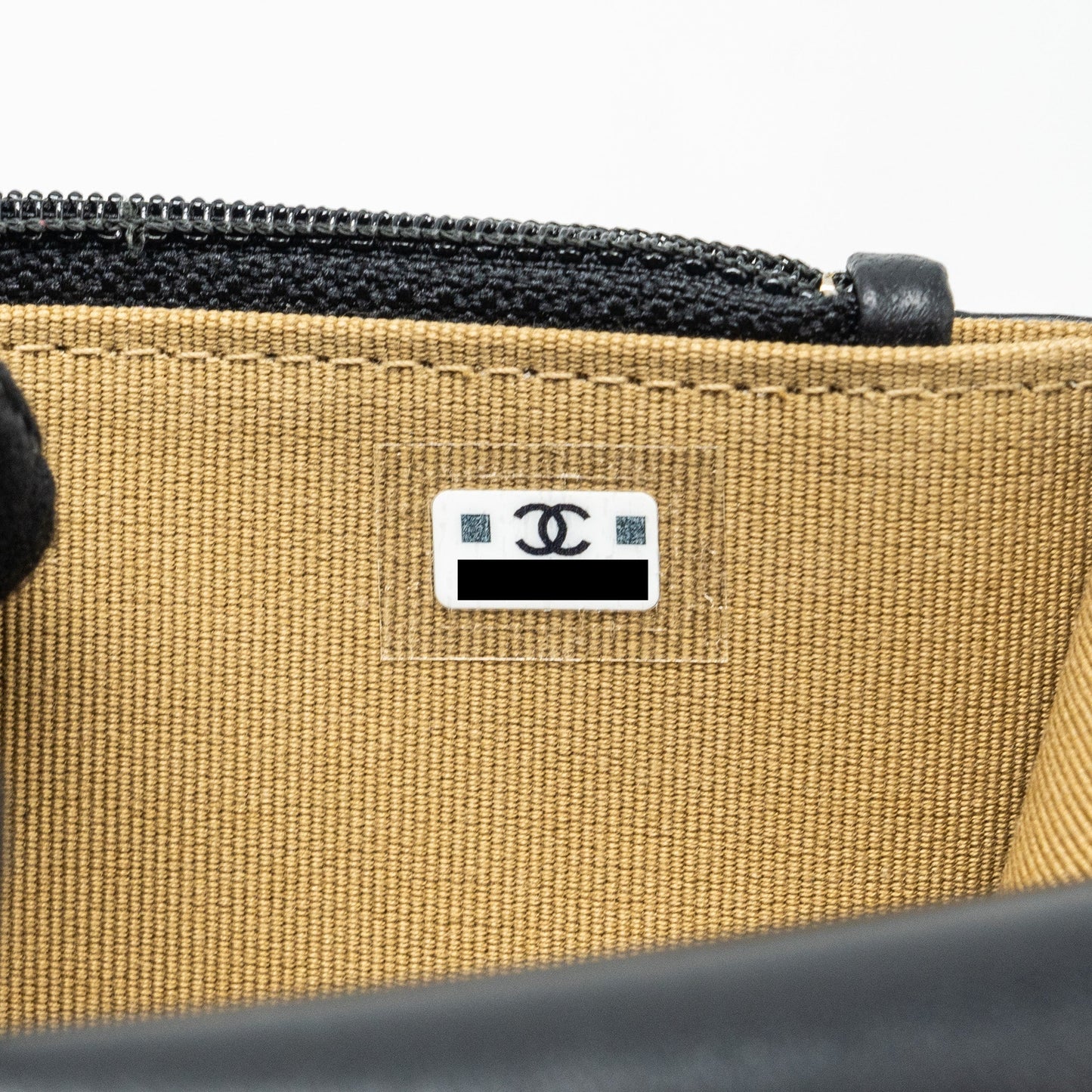Chanel Pearl Crush mini flap wallet with chain lambskin black (microchip)