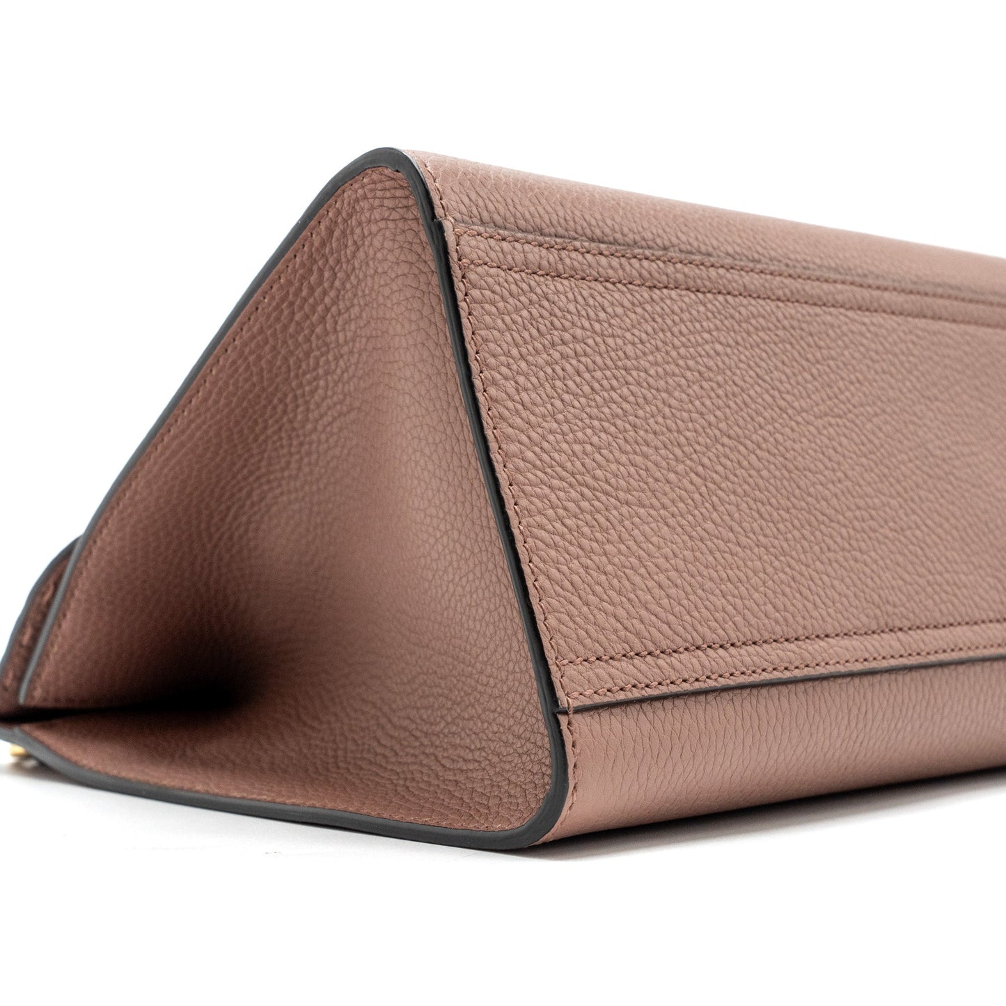 Gucci Top Handle Flap Bag Calfskin Dark Pink