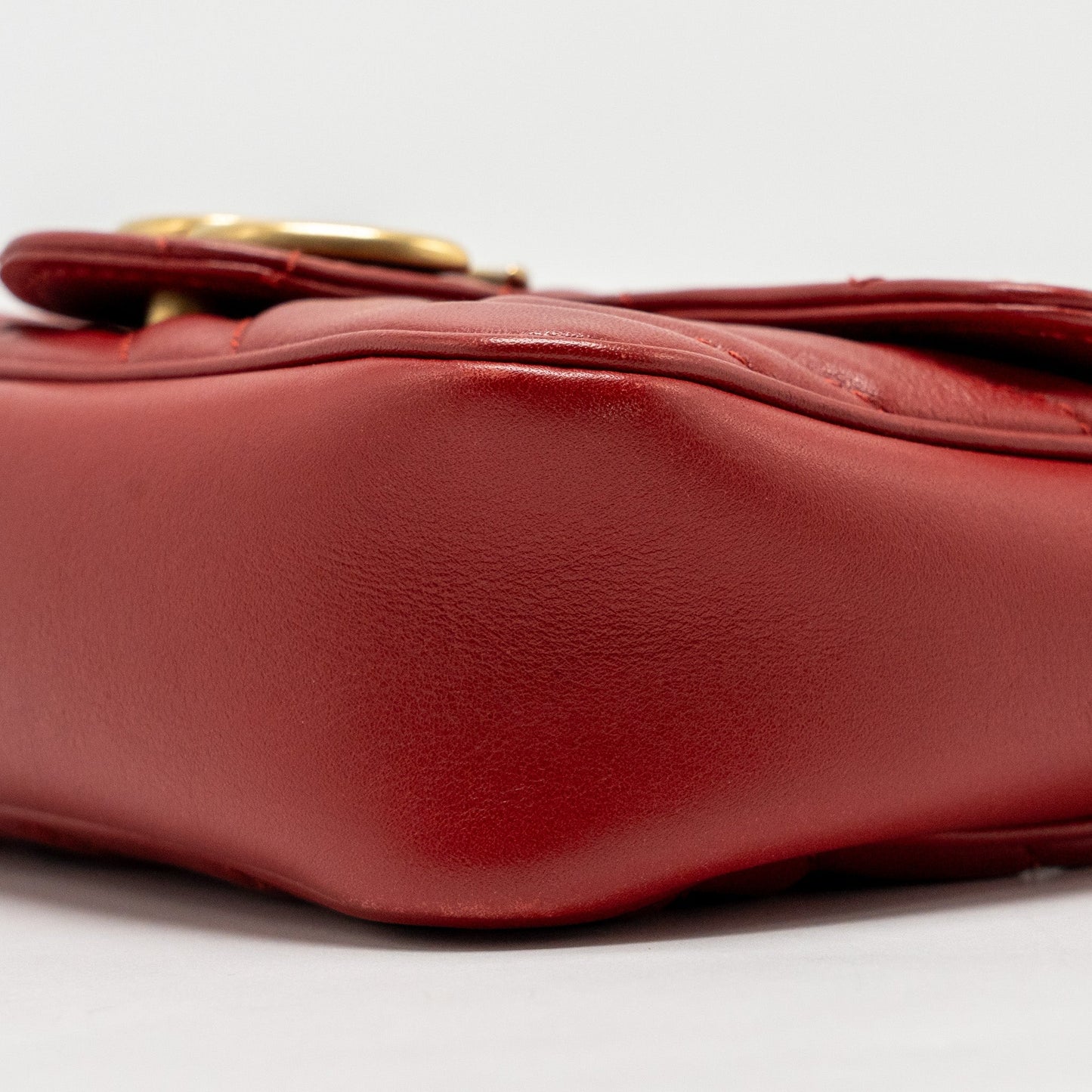 Gucci Super Mini GG Marmont Calfskin Red