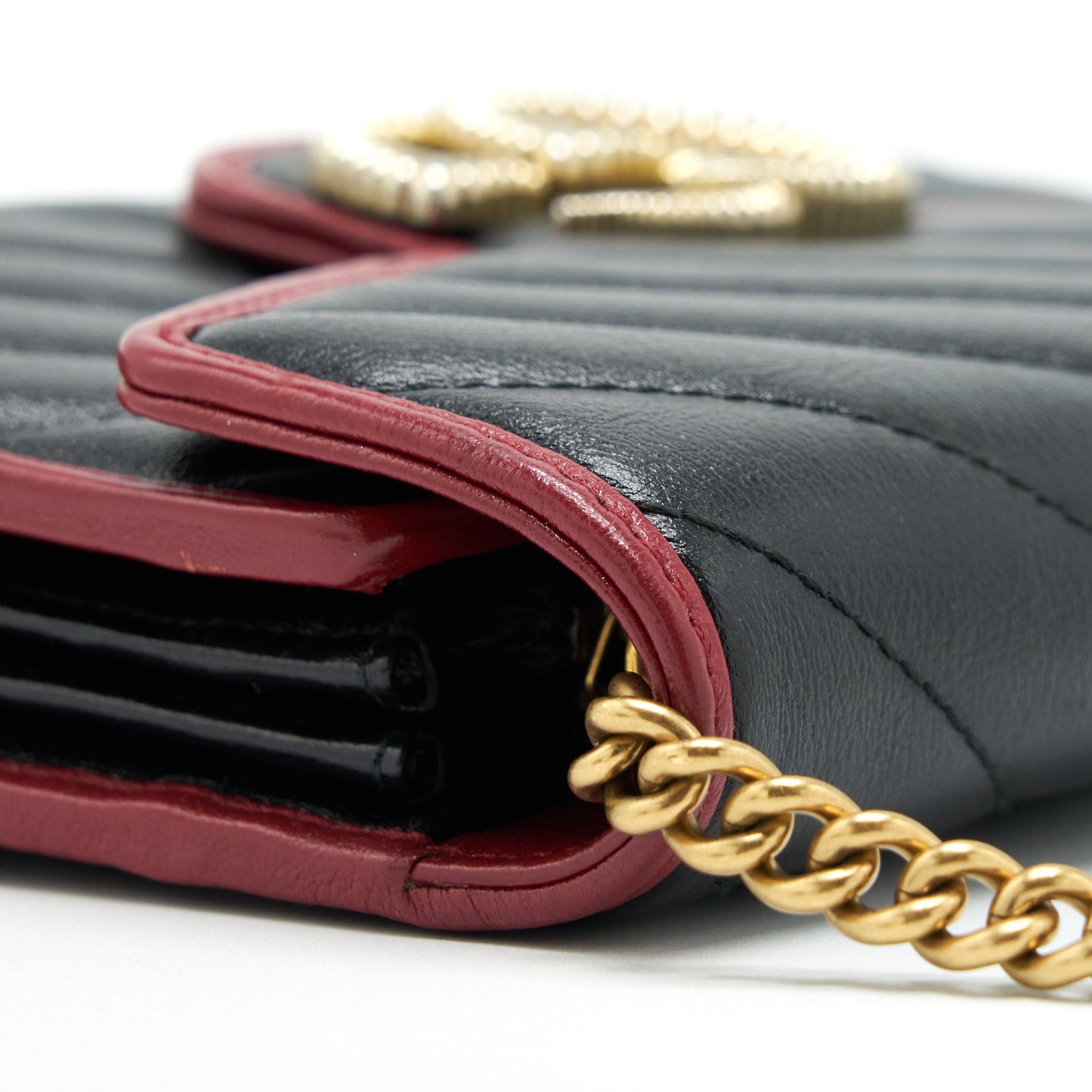 Gucci GG Marmont Wallet On Chain Black
