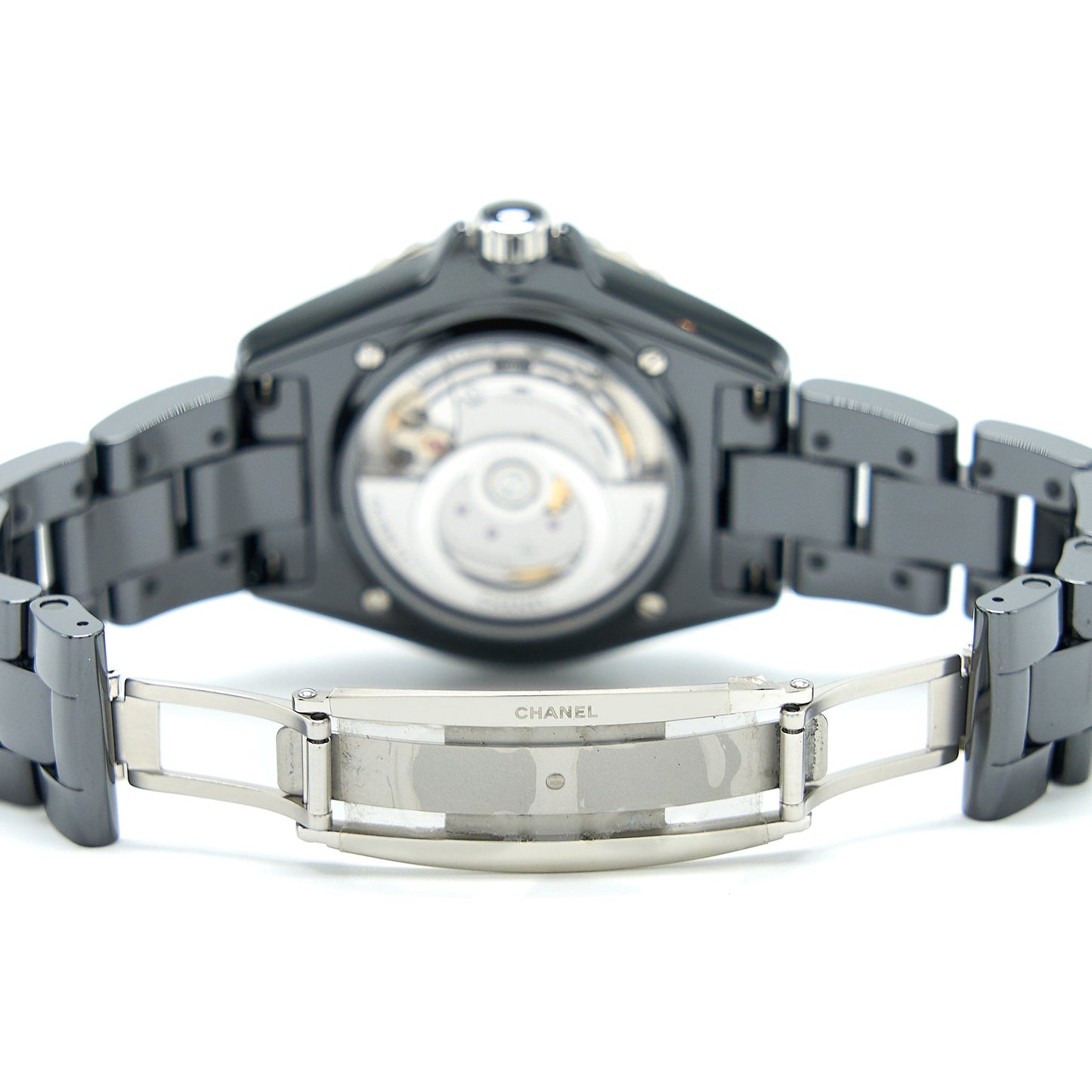 Chanel J12 Watch Calibre 12.1 38MM Black Ceramic/Steel Black Dial H5697