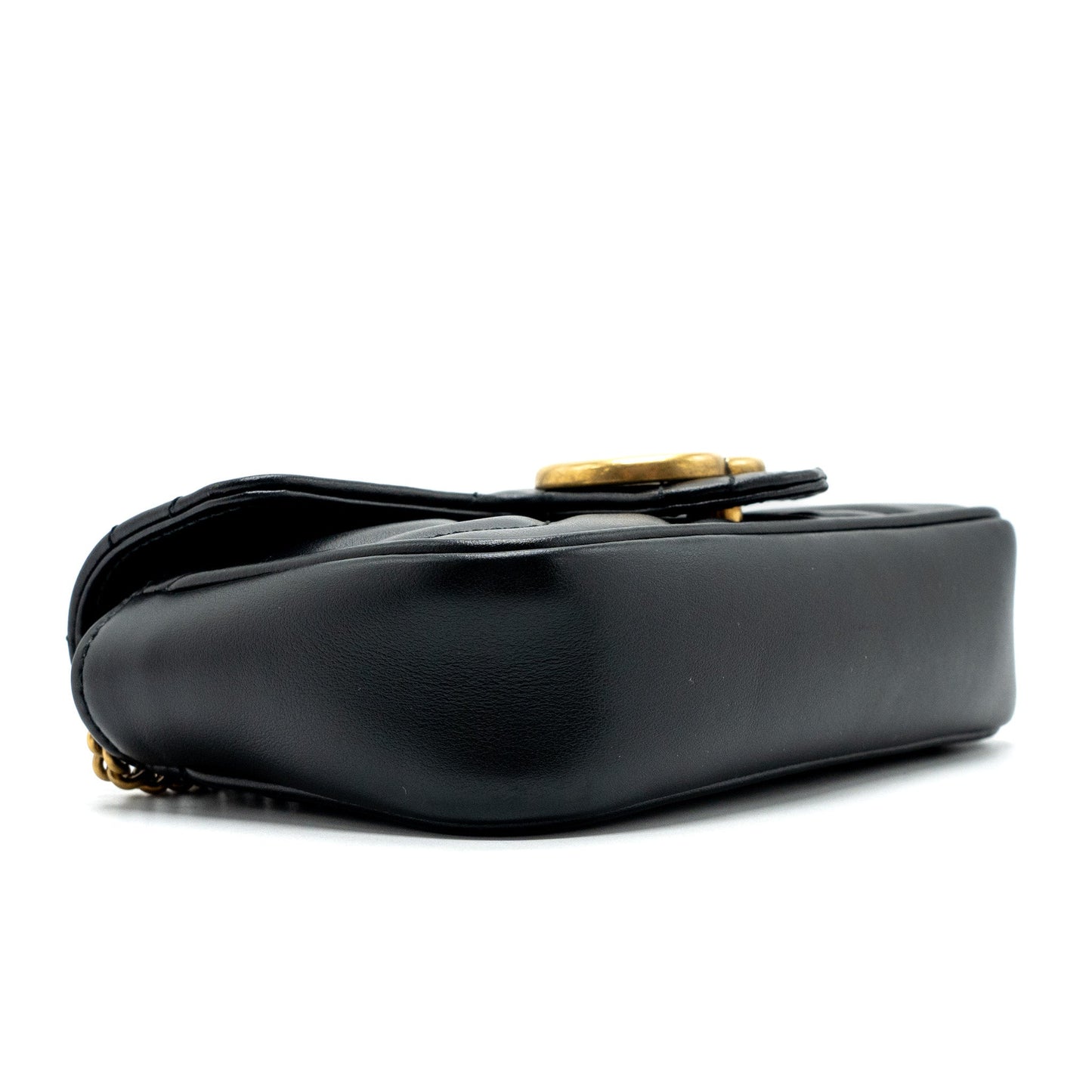 Gucci GG marmont super mini bag calfskin black