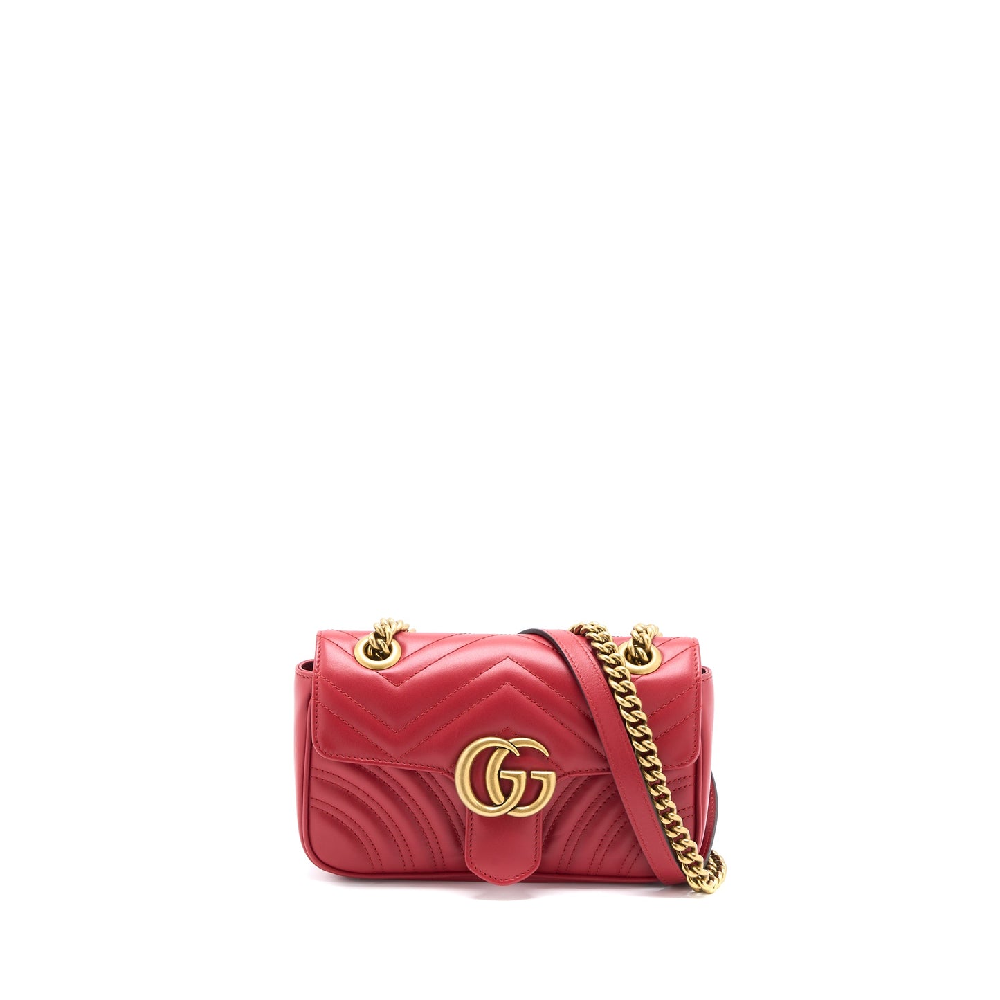 Gucci Mini GG Marmont Bag Calfskin Red Brushed