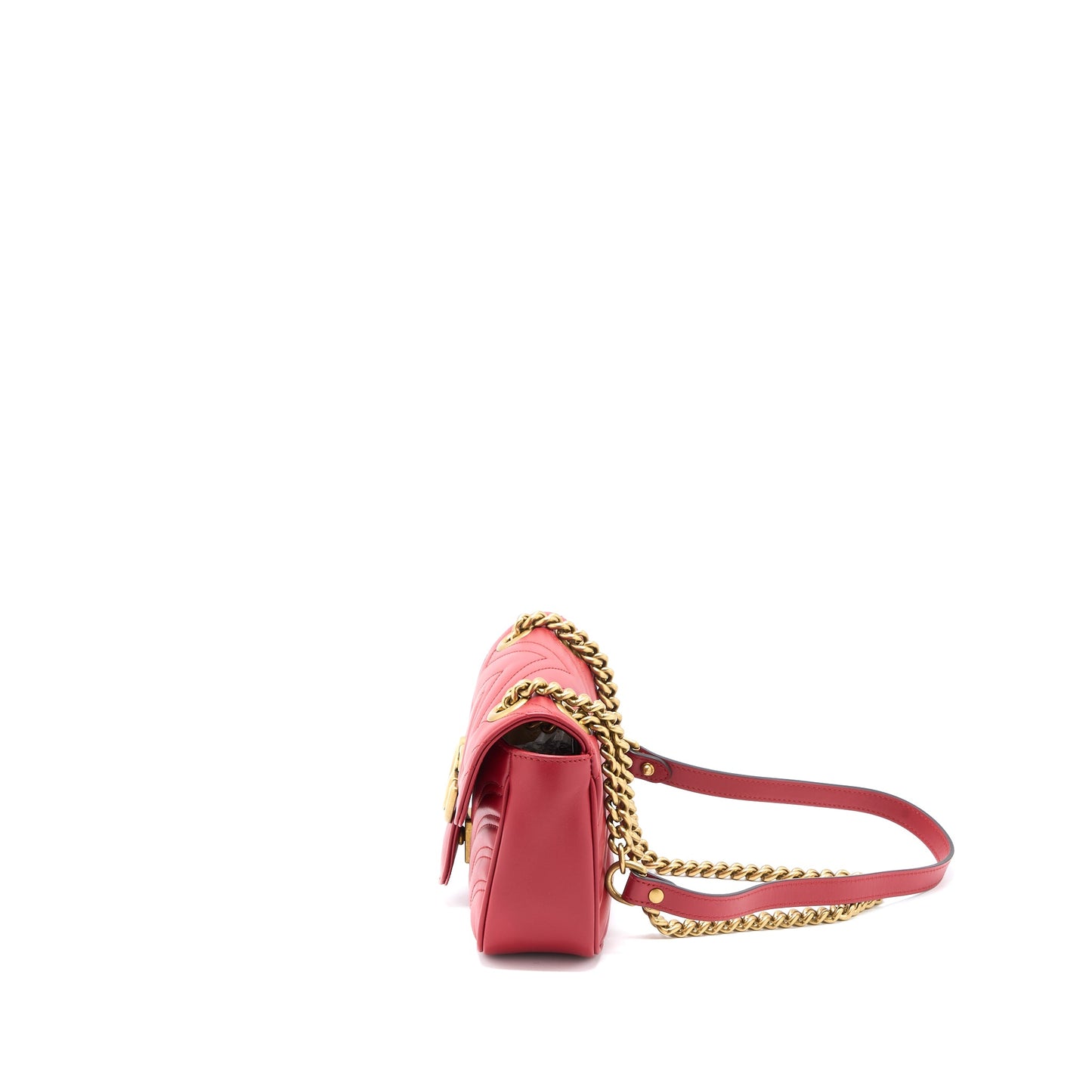 Gucci Mini GG Marmont Bag Calfskin Red Brushed