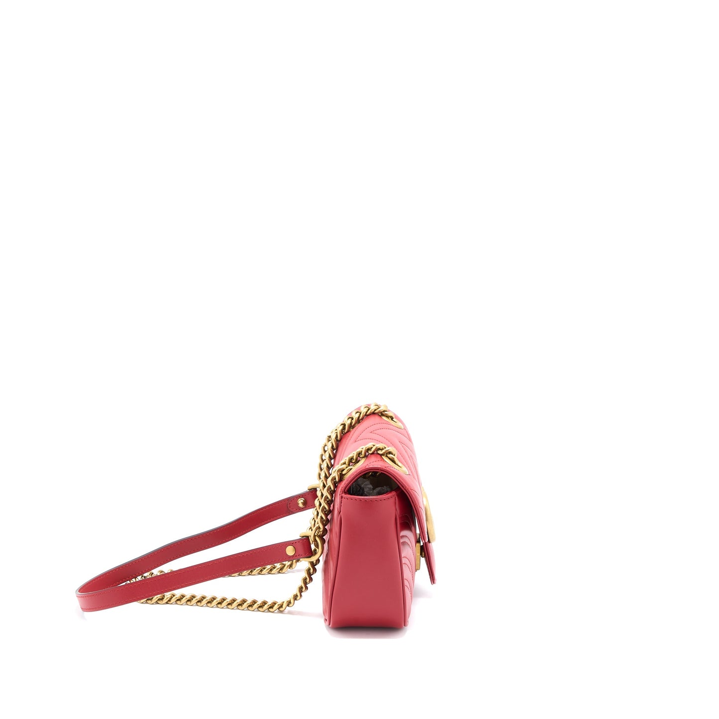Gucci Mini GG Marmont Bag Calfskin Red Brushed