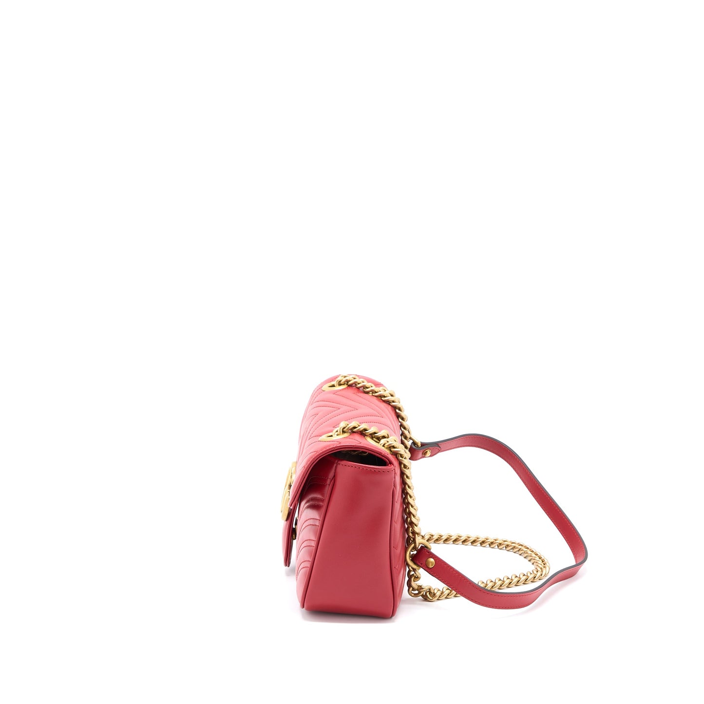 Gucci Small GG Marmont Bag Calfskin Red Brushed