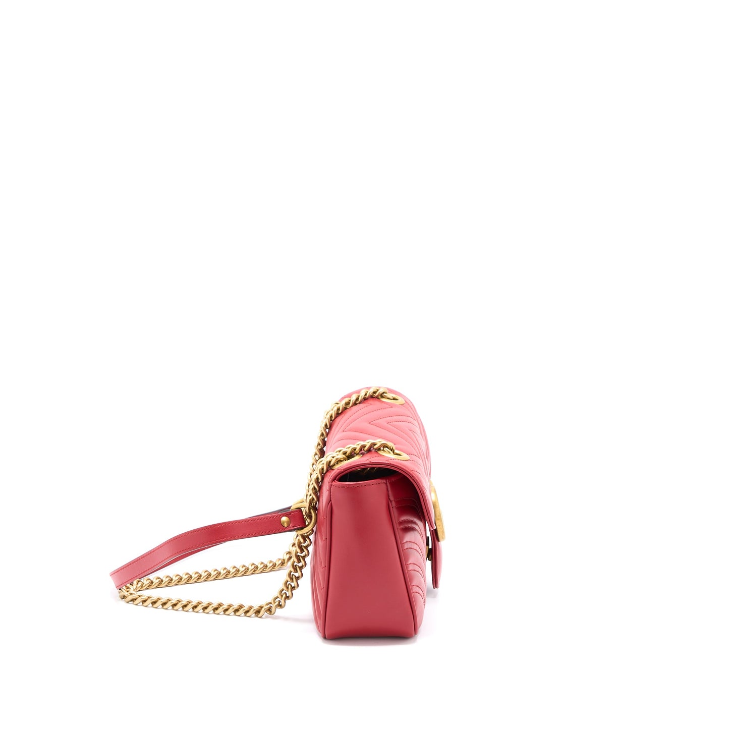 Gucci Small GG Marmont Bag Calfskin Red Brushed