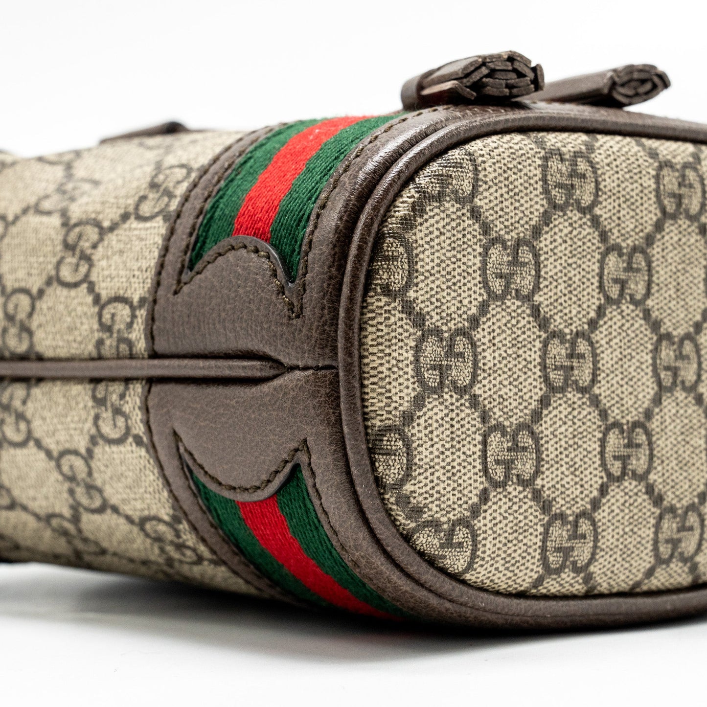 Gucci Ophida Mini Bucket Bag GG Supreme Canvas Beige / Ebony