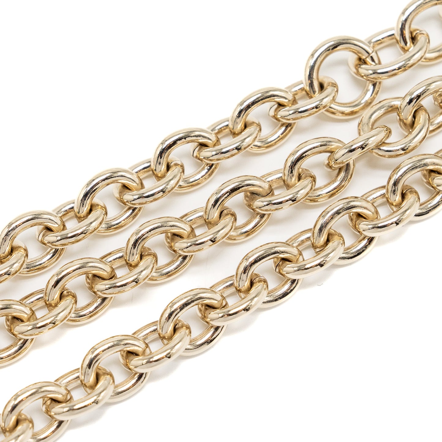 Chanel 22b Heart Dropped CC logo Chain Belt L