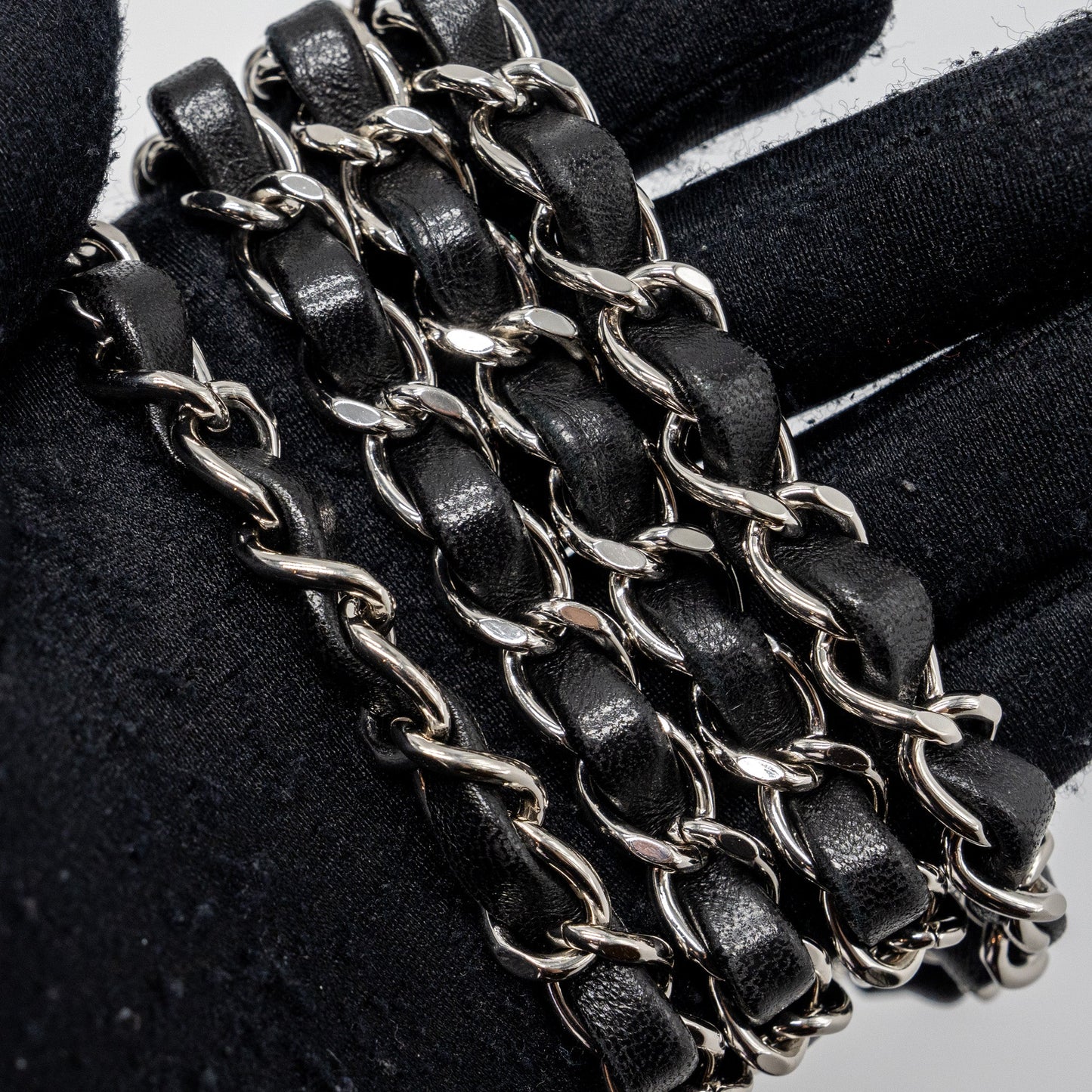 Chanel mini square flap bag lambskin black