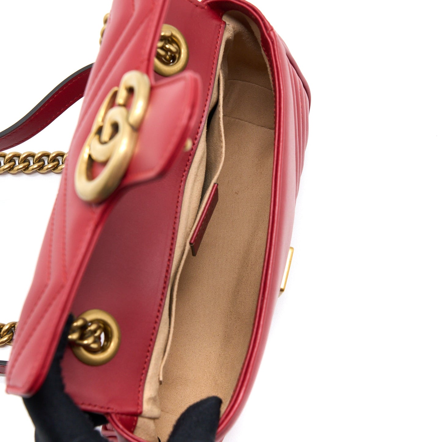 Gucci Mini GG Marmont Bag Calfskin Red Brushed