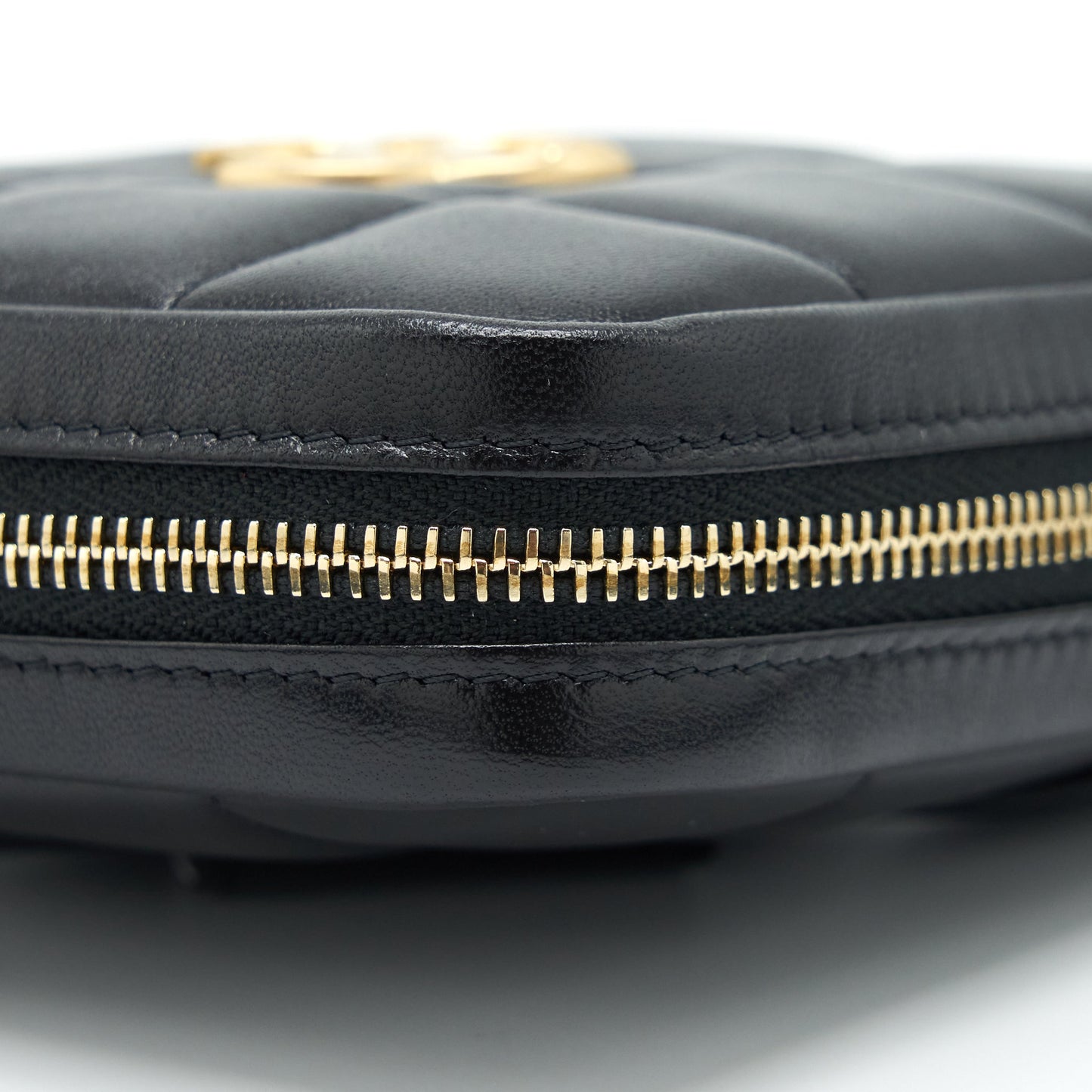 Chanel quilted belt bag lambskin black with