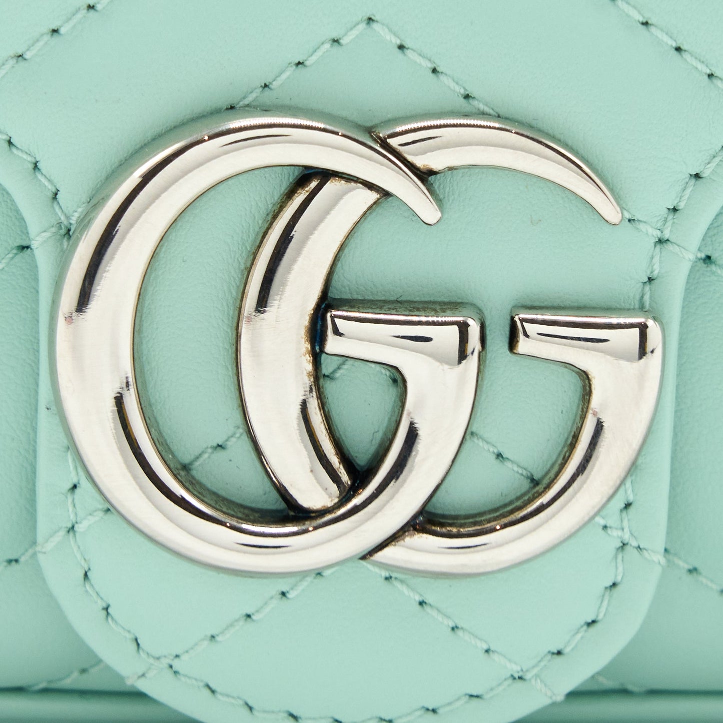 Gucci GG Marmont Super Mini Bag Calfskin Mint Green SHW