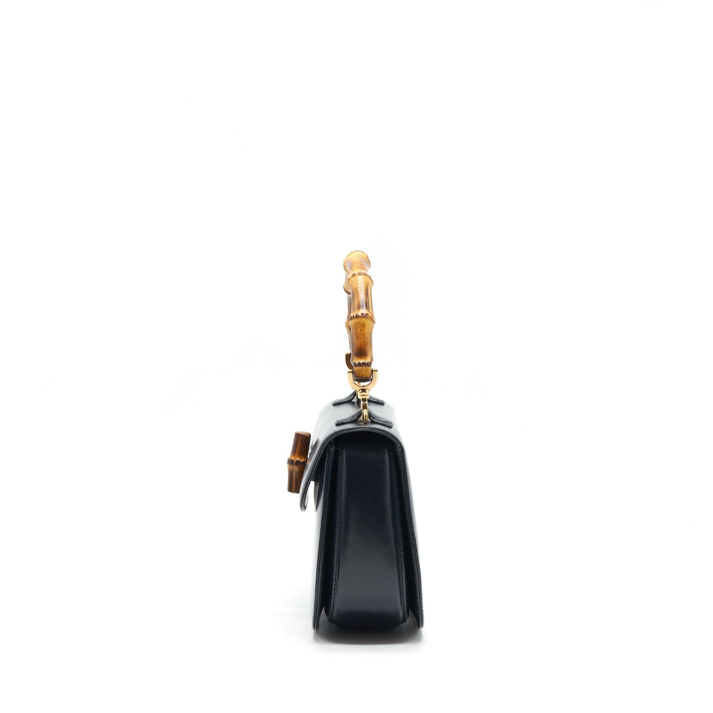 Gucci Vintage Bamboo Small Top Handle Bag Black