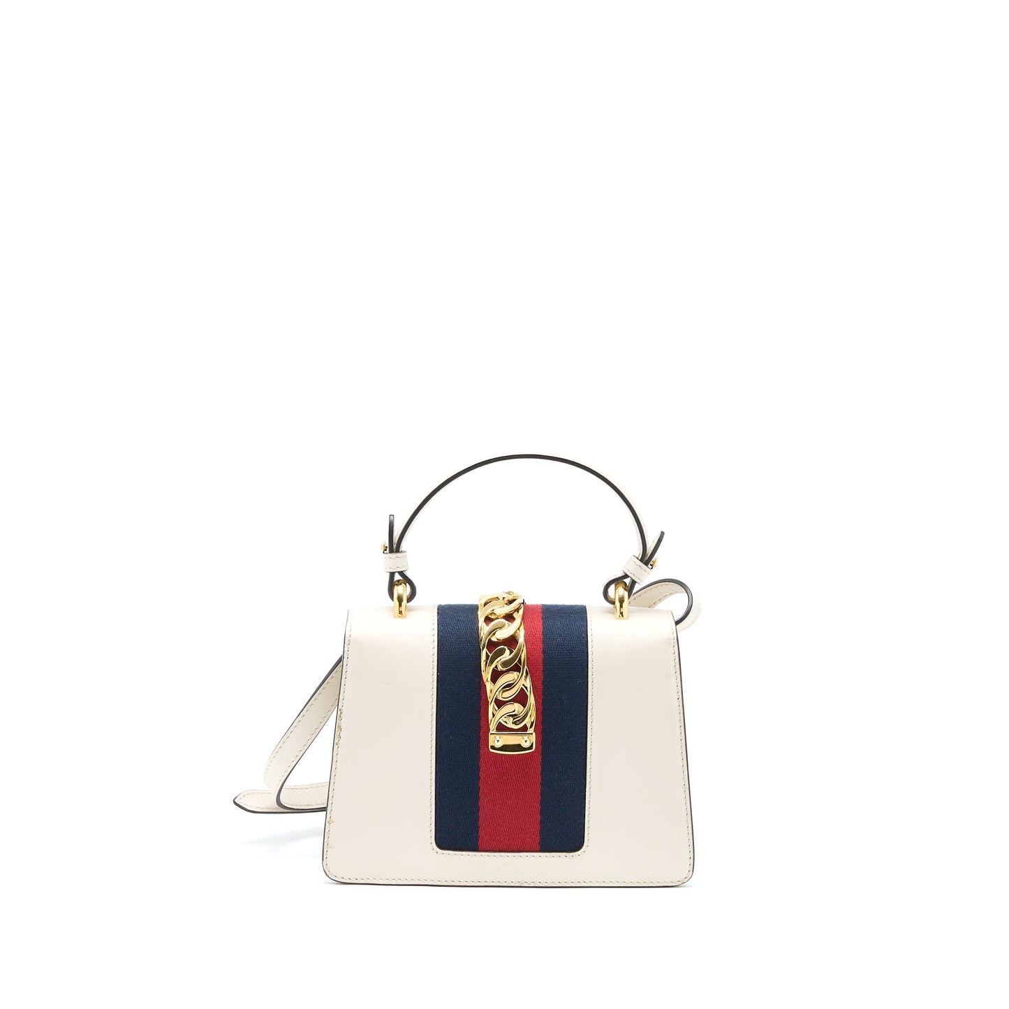 Gucci Mini Top Handle Sylvie Bag Calfskin White