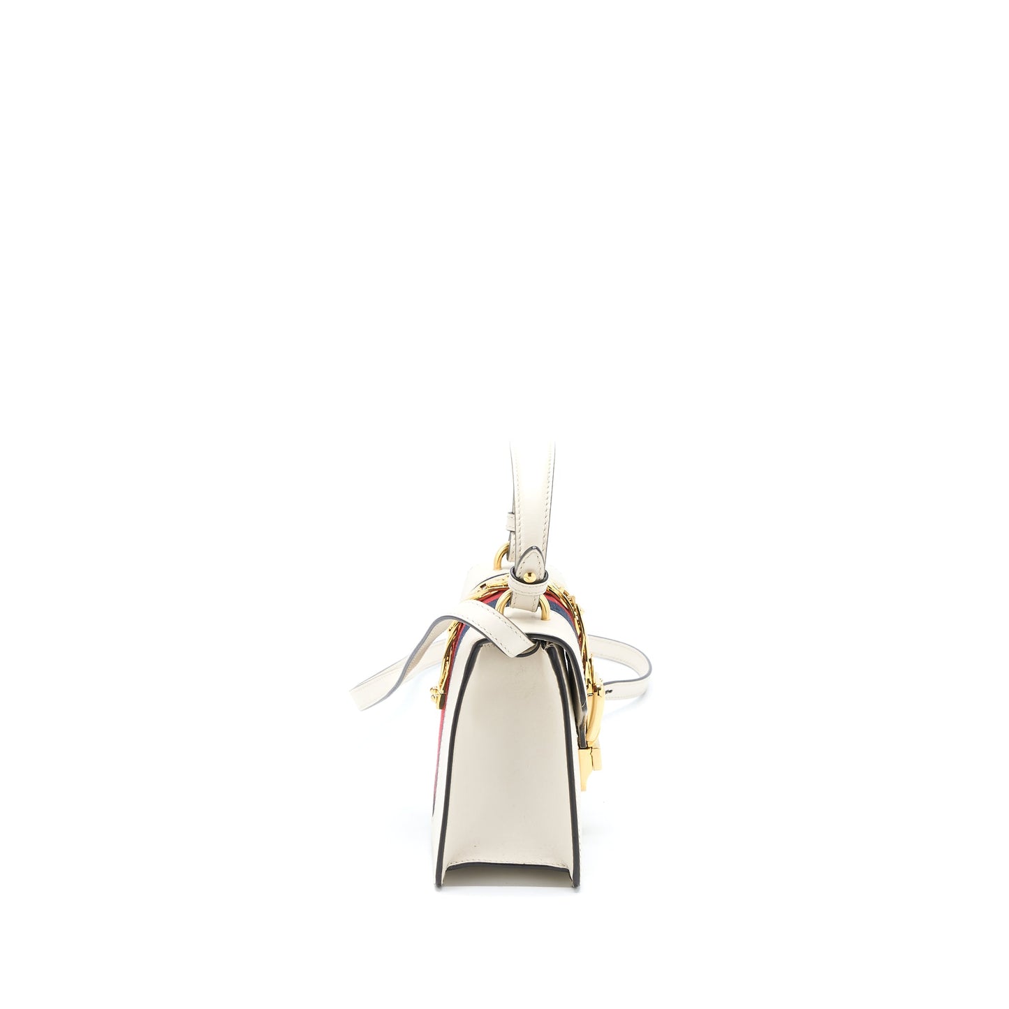 Gucci Mini Top Handle Sylvie Bag Calfskin White