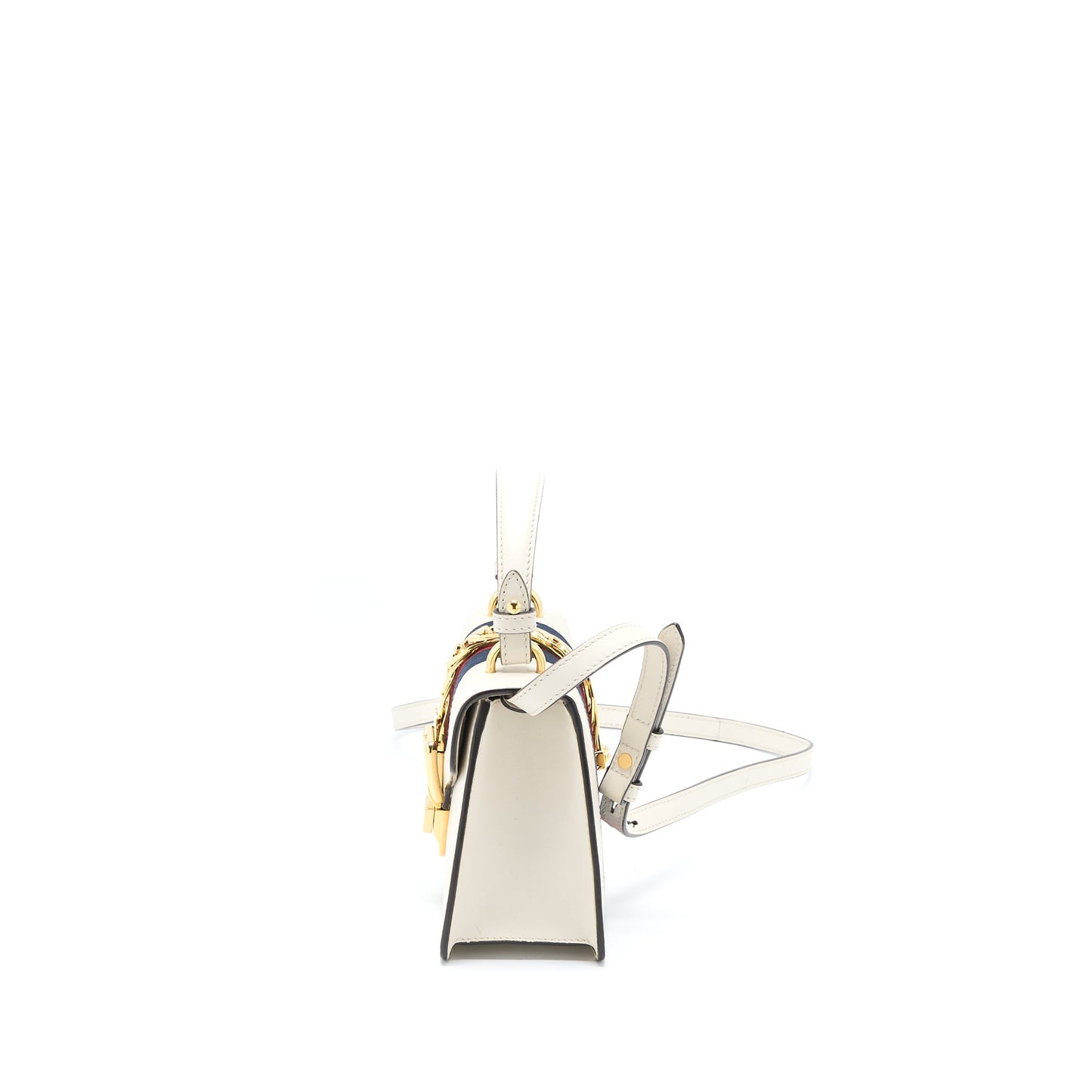 Gucci Mini Top Handle Sylvie Bag Calfskin White