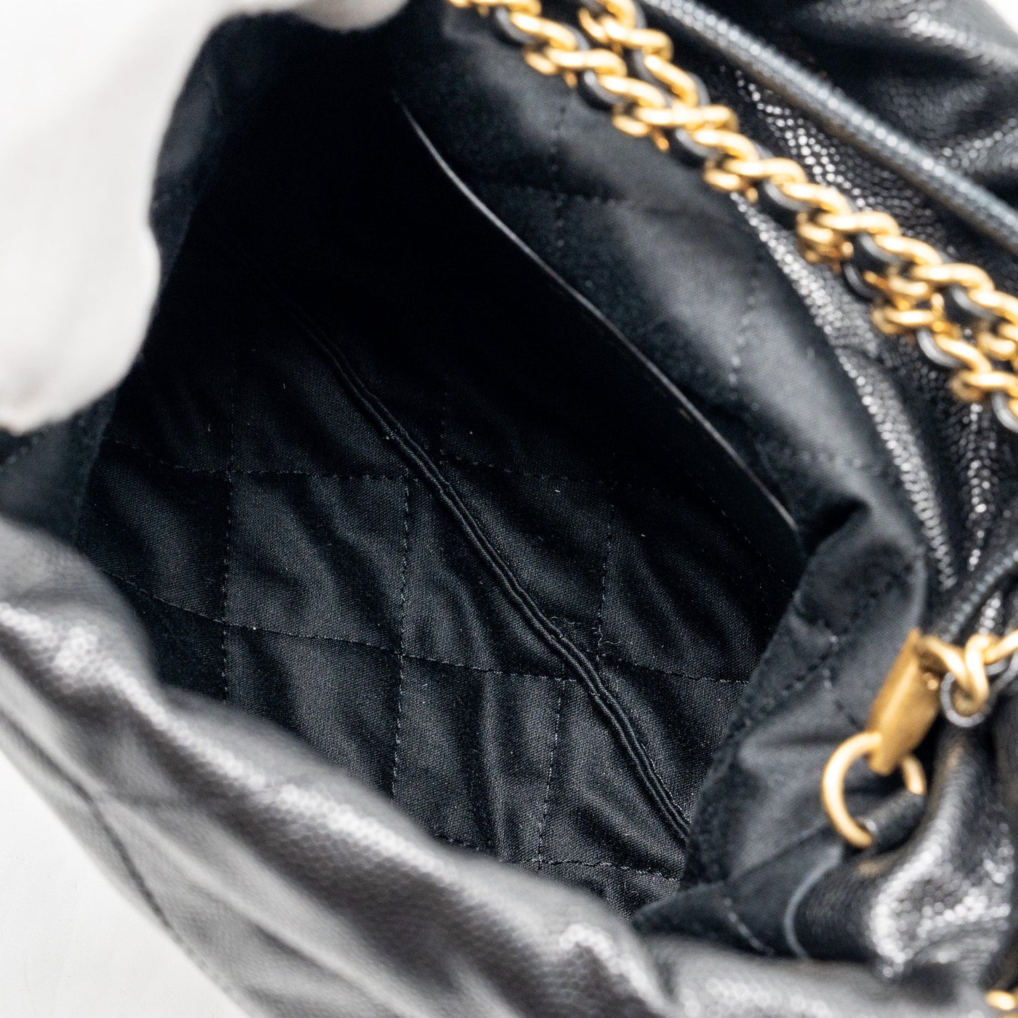 Chanel Mini 22 Bag Caviar Black (Microchip)