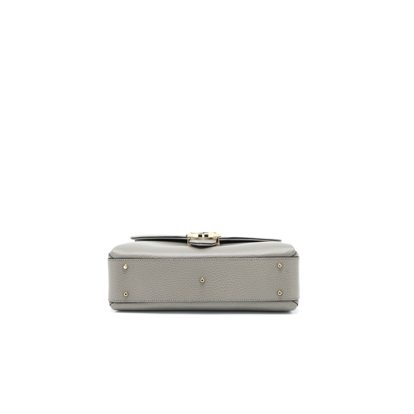 Gucci GG Top Handle Bag Caflskin Grey L
